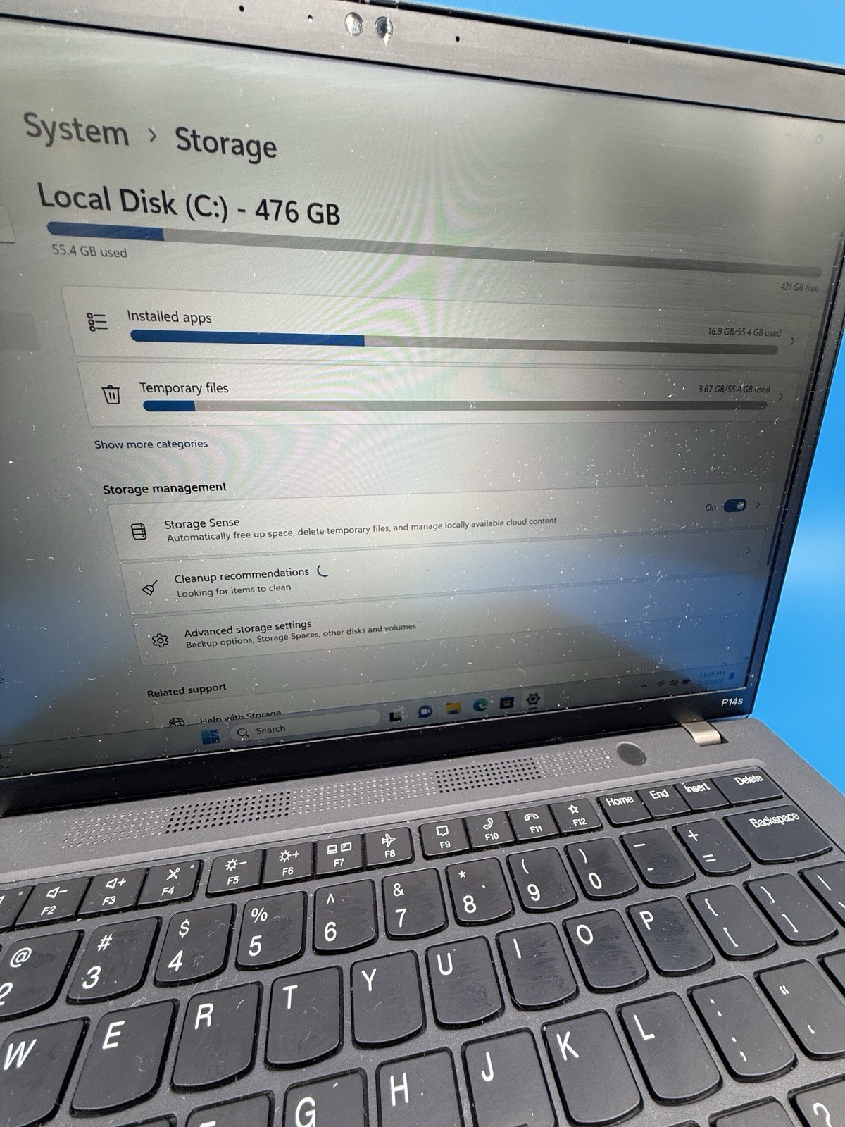 Lenovo ThinkPad P14s Gen 4 i7-1360P 16GB 512GB SSD RTX A500 Win 11 Pro