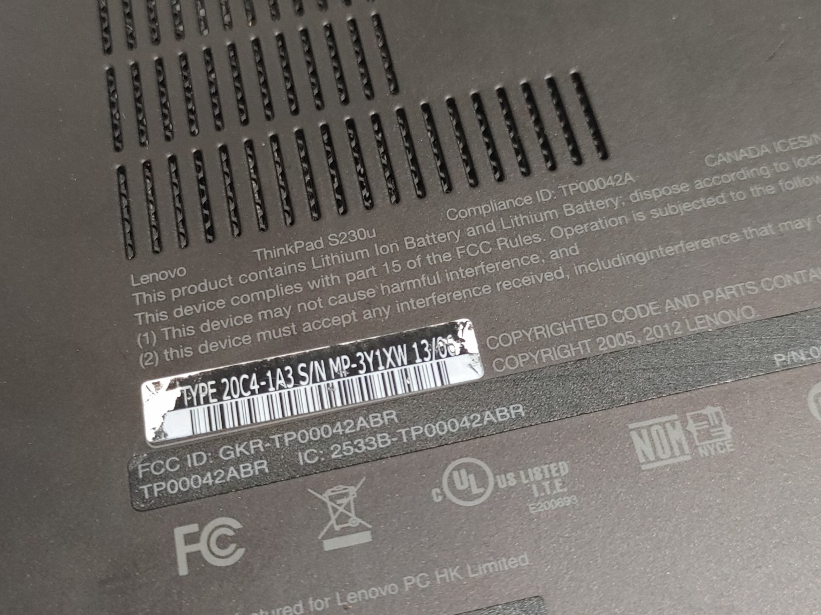 Lenovo Thinkpad Twist S230u Touch Convertible Laptop i7, 8GB RAM, 128GB SSD, W10