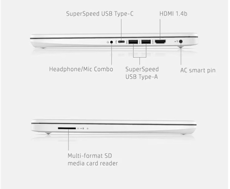 14 Laptop, Intel Celeron N4020, 4 GB RAM, 64 GB Storage, 14-inch Micro-edge HD