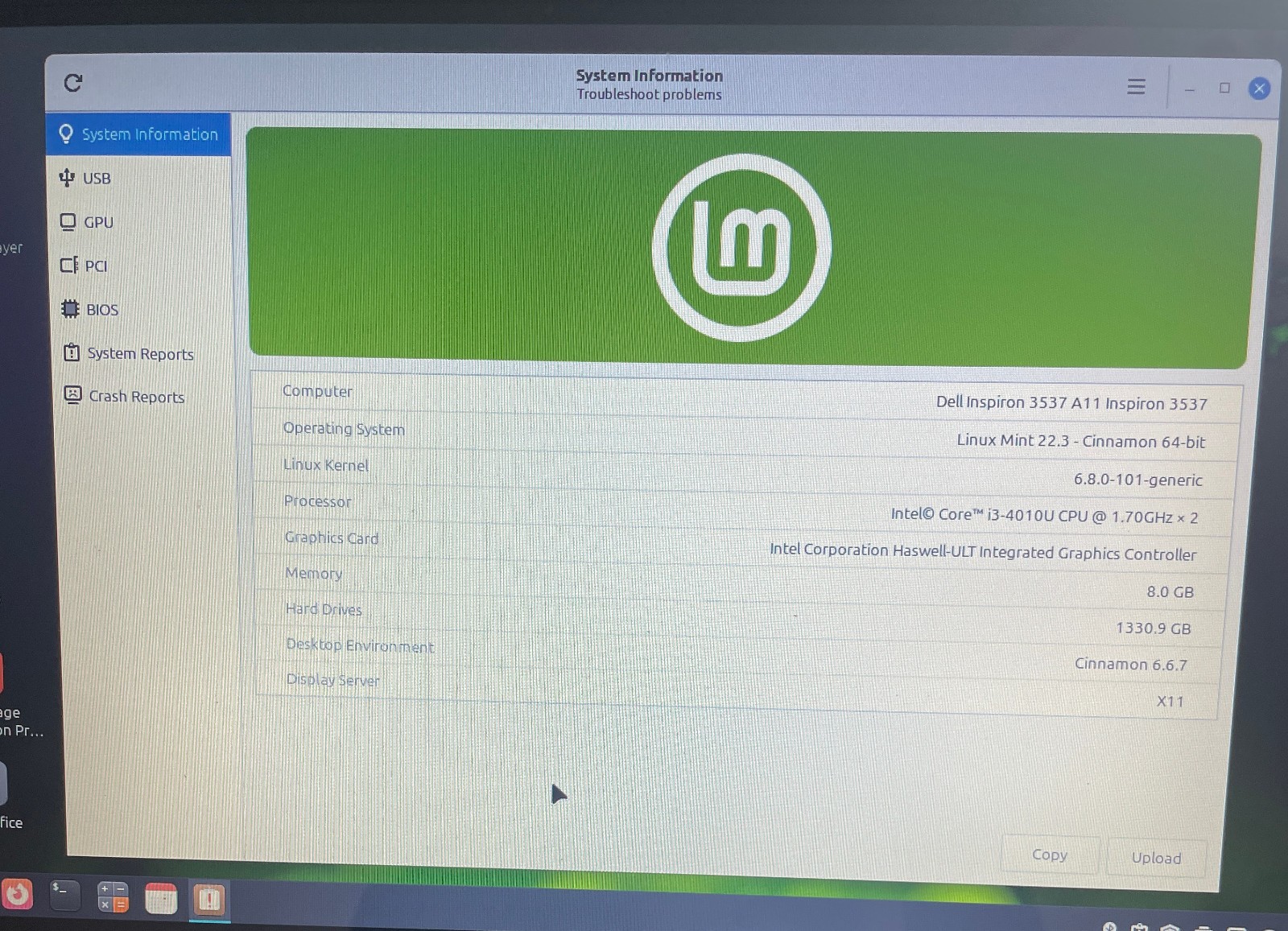 DELL INSPIRON 15-3537 Laptop 15″ *TOUCH* i3 256gb+1tb Linux Mint 22.3-extras-8