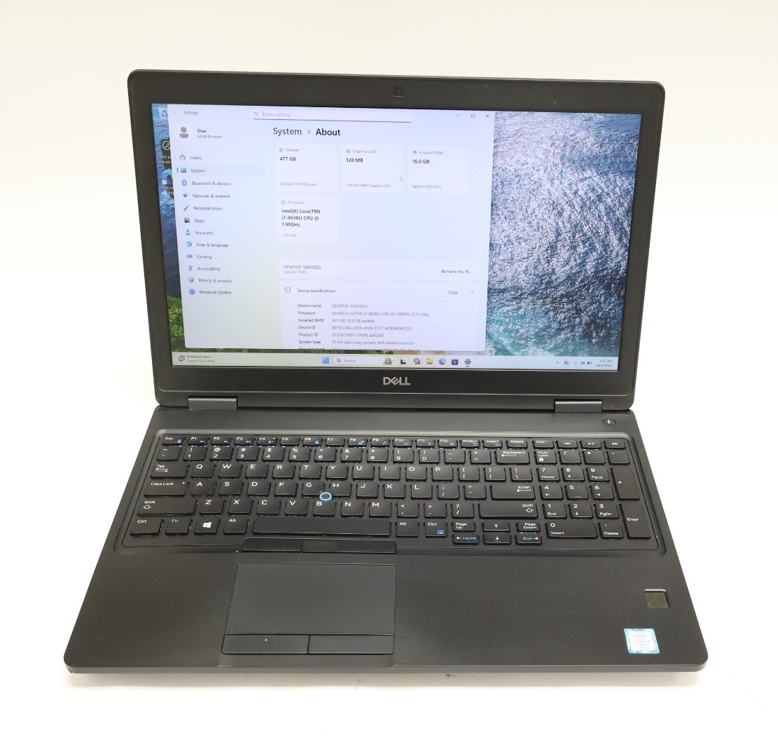 Dell Latitude 5590 15.6″ i7-8650U 1.90GHz 16GB 500GB HDD Win 11 Pro Laptop READ!