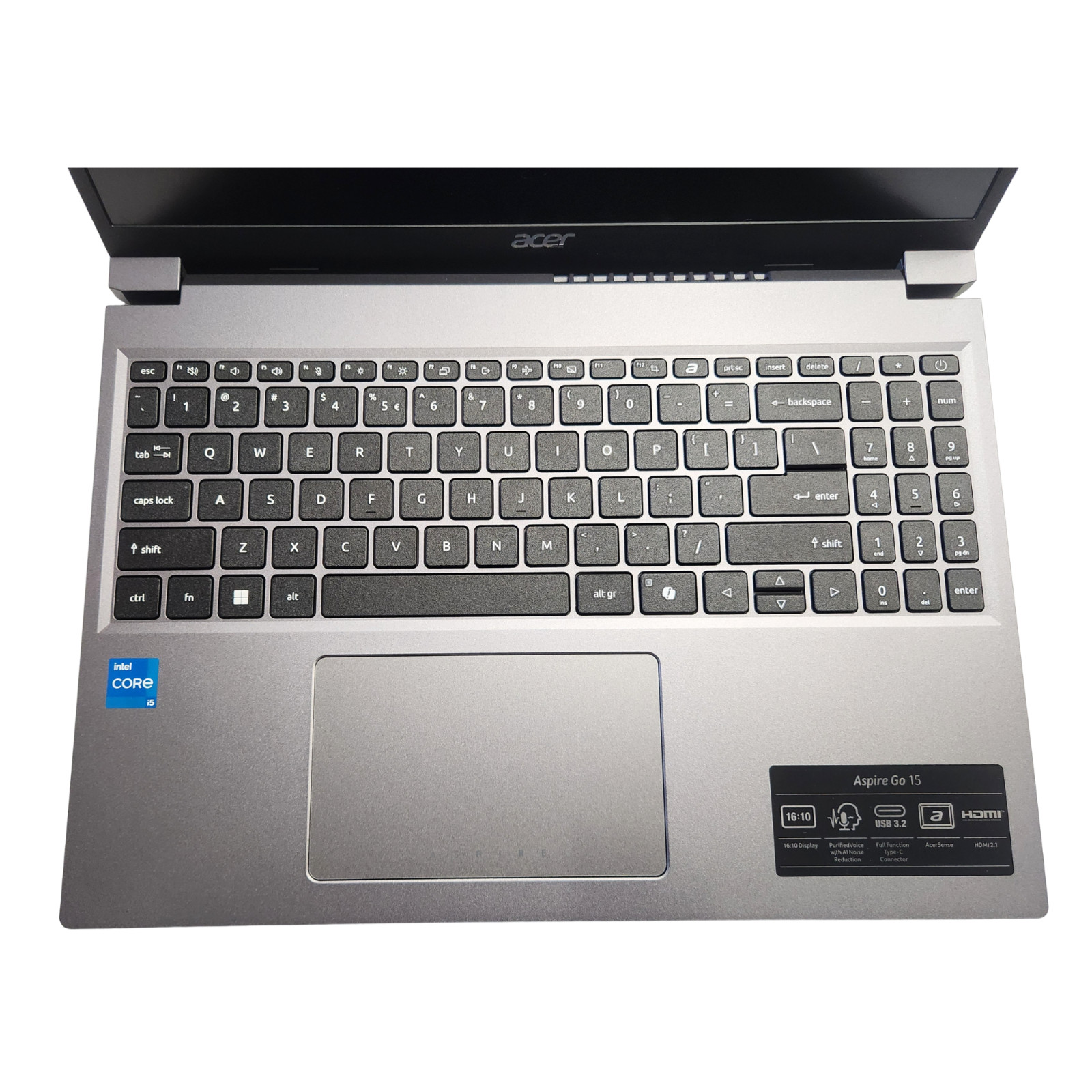 Acer Aspire Go 15 15.3″ WUXGA i5-1334U 8GB RAM 256GB SSD Win 11 Home, Steel Gray
