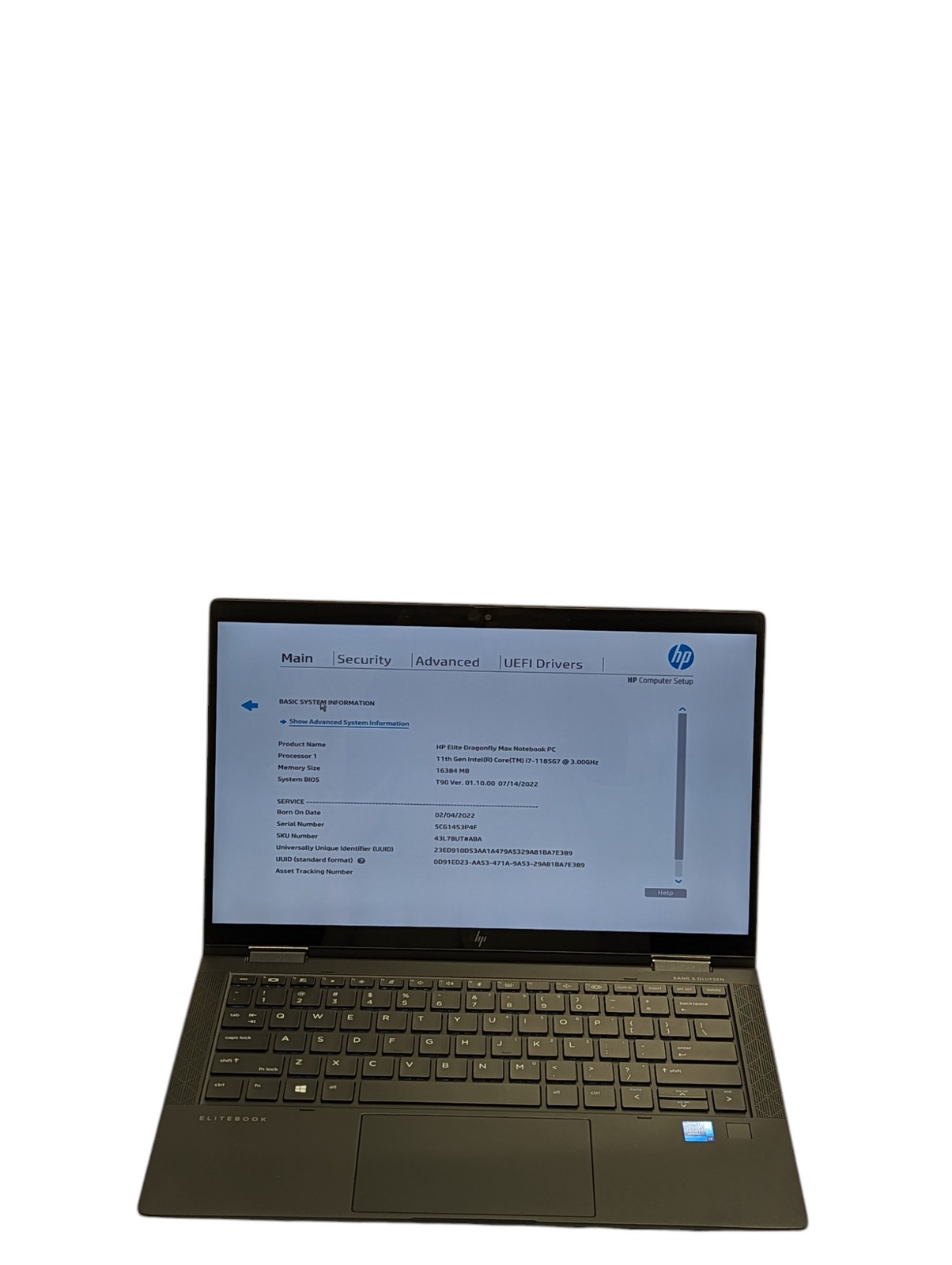 Hp Elite Dragonfly Max i7-1185G7 3.00GHz 512GB SSD 16GB Ram Grade C Low Battery