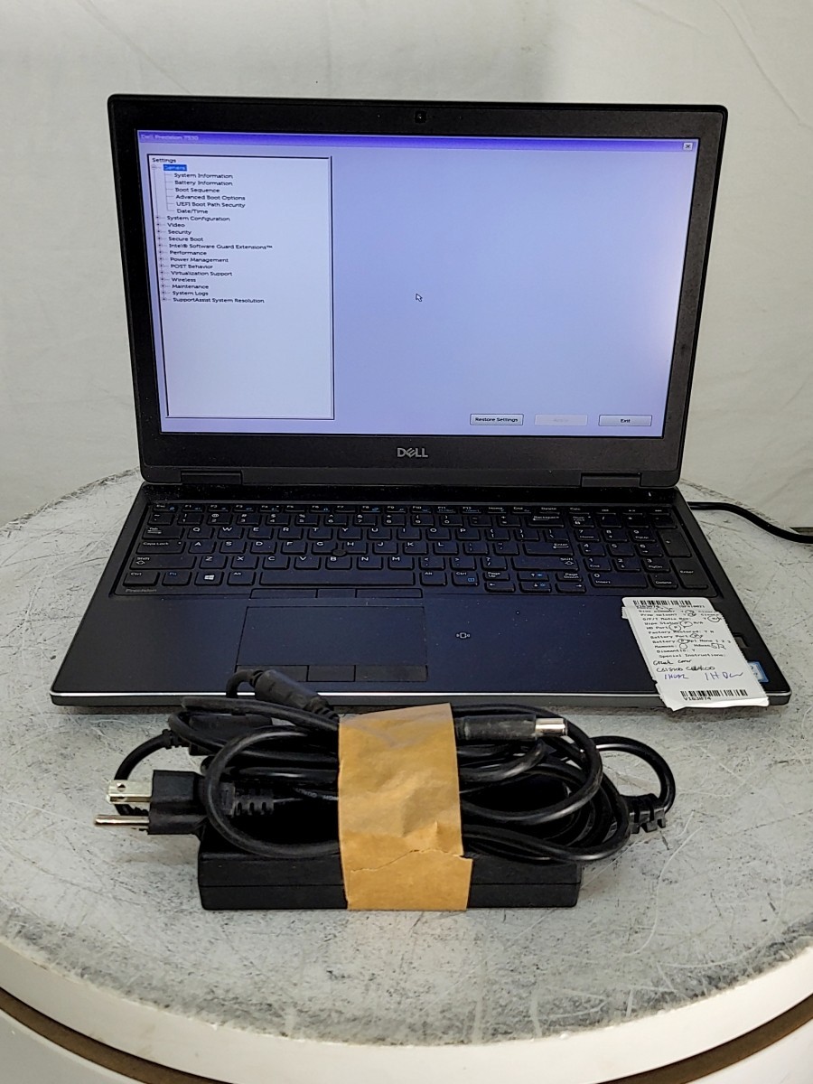 DELL PRECISION 7530 P74F 15.6″ Laptop Core I7-8850H 8GB 512GB SEE NOTES