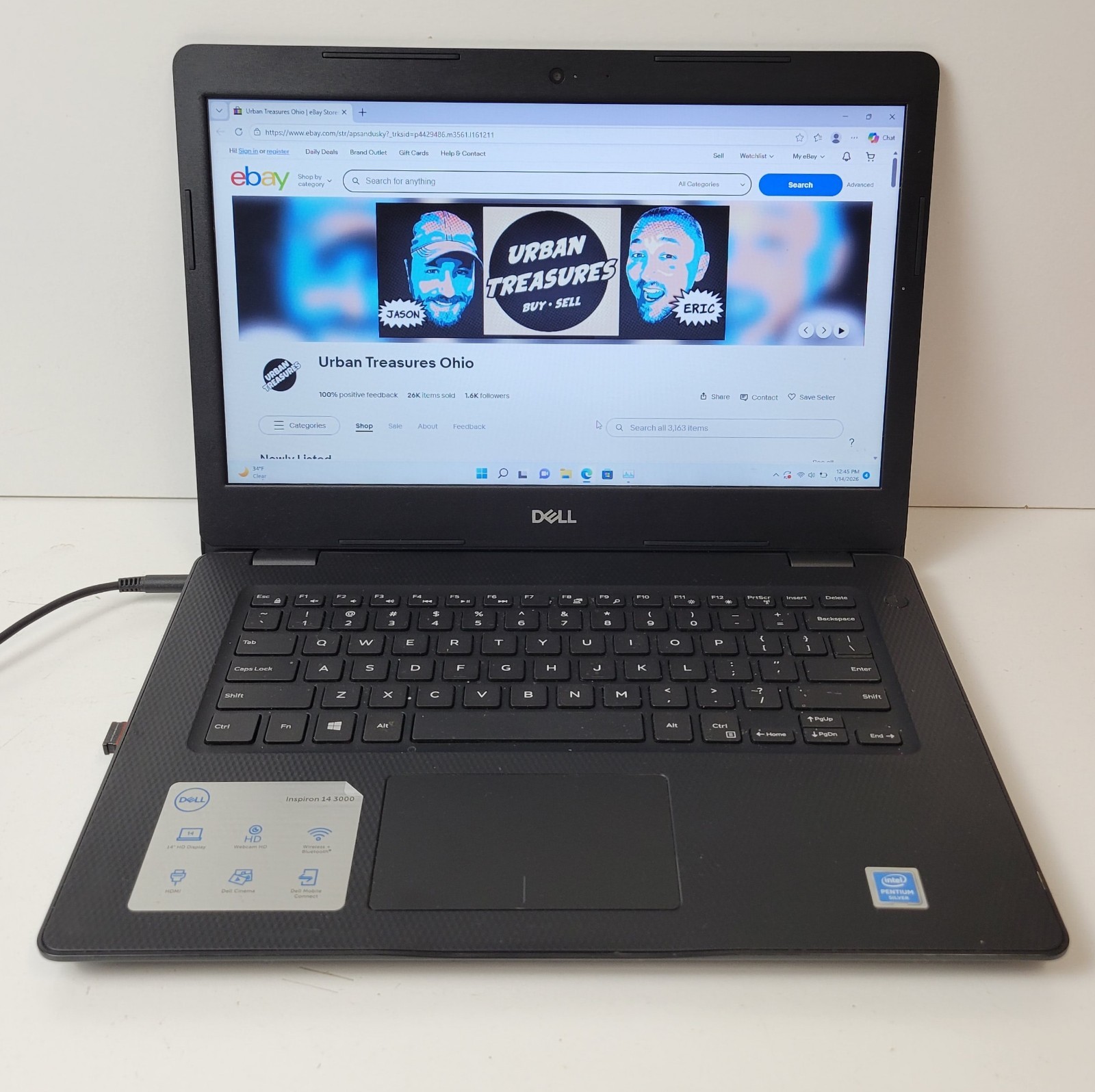 DELL INSPIRON 14 3000 Series (Model 3482) 450GB 4GB RAM – Battery Doesn’t Charge