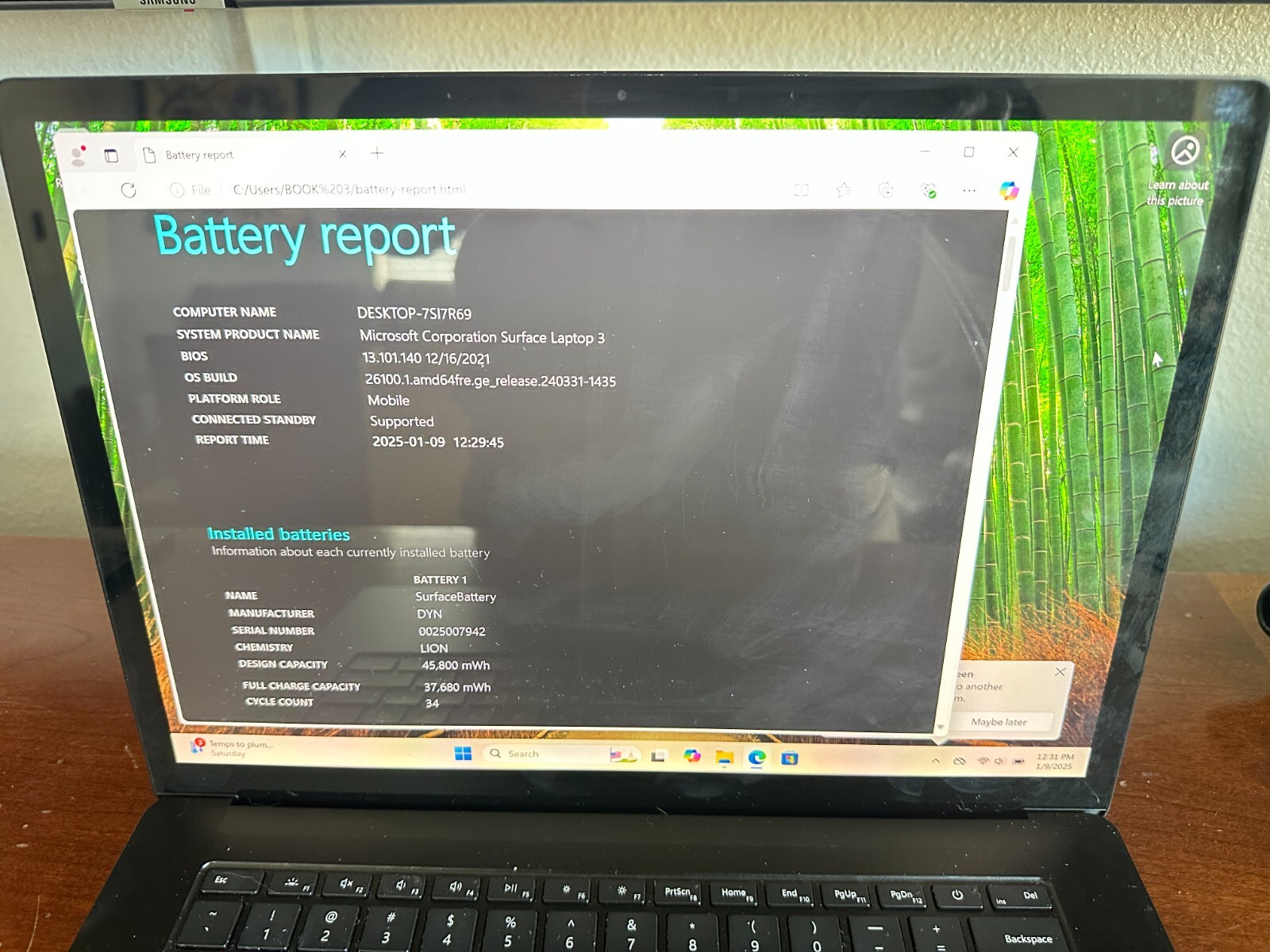 MICROSOFT SURFACE LAPTOP 3 1872 1TGB SSD, i7-1065G7, 1.30 GHz, 32GB RAM