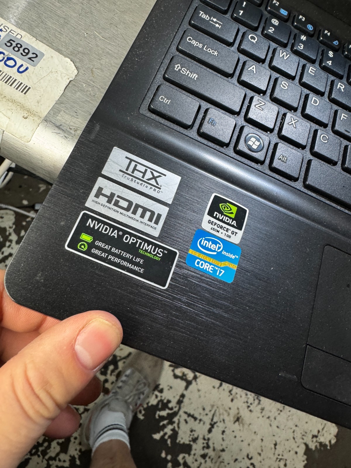 Clevo Notebook W150ER Core I7 NVIDIA GEFORCE 1GB GPU Laptop For Repair #6144