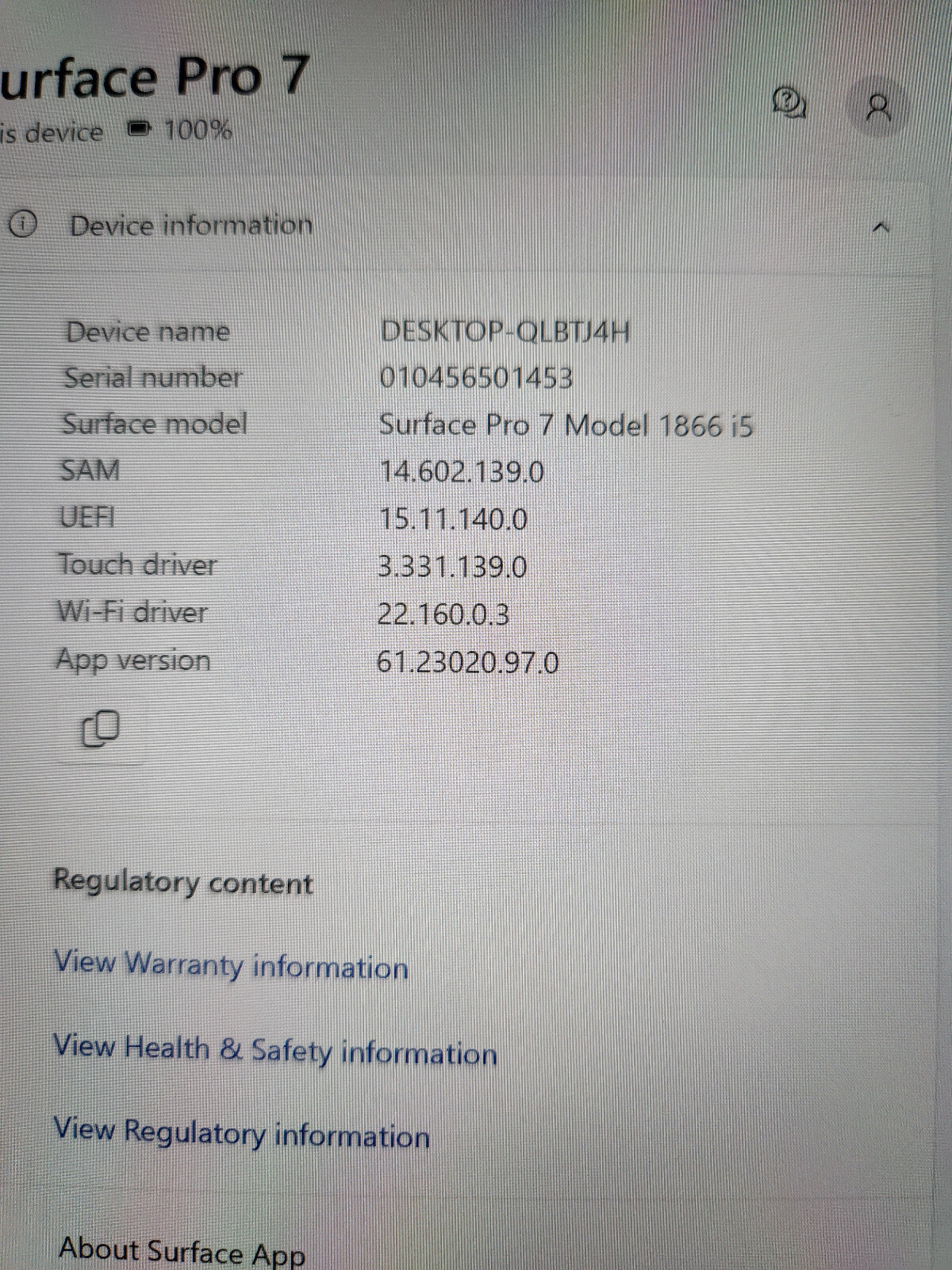 Surface Pro 7 i5-1035G4, 8GB RAM 256Gb