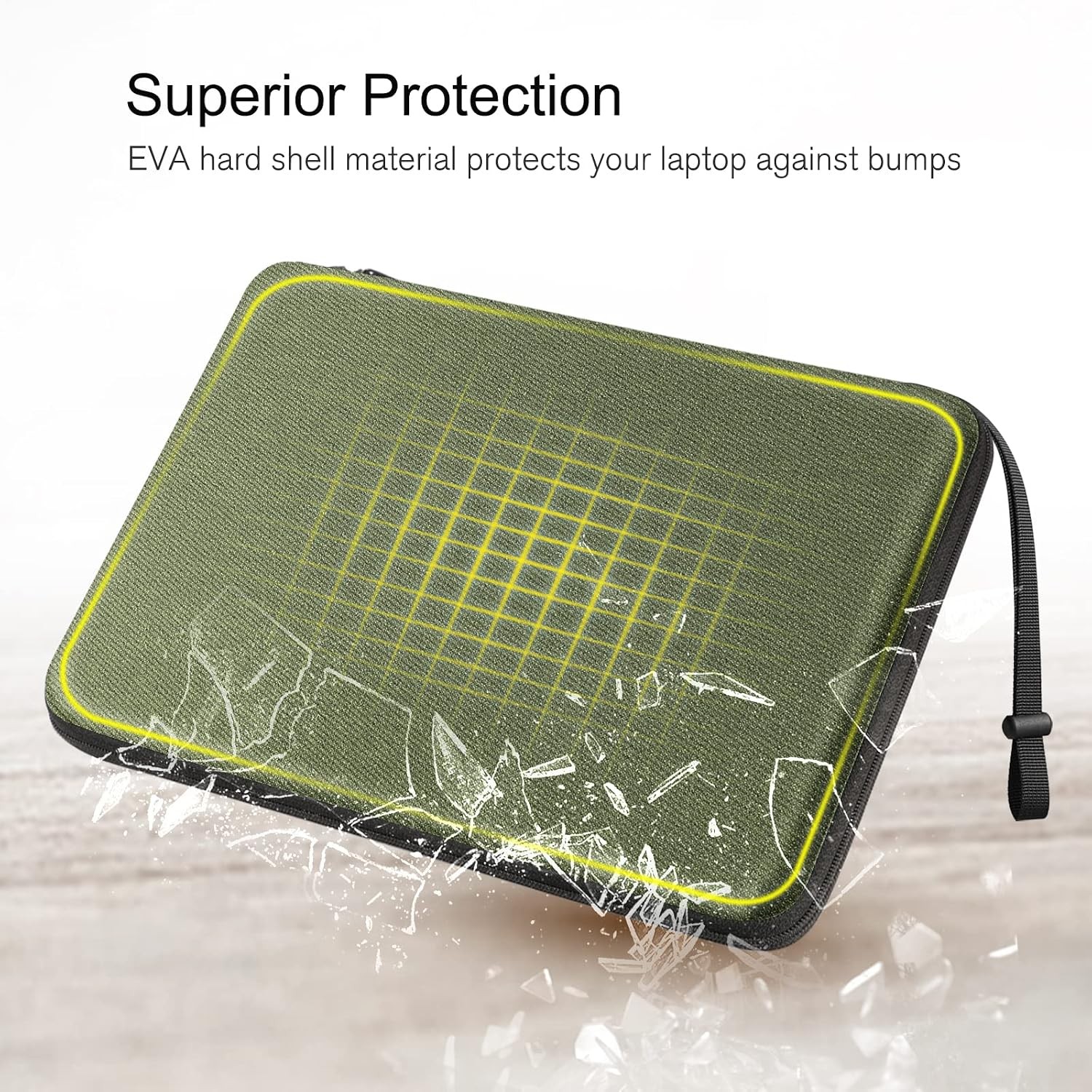 Olive Hard Sleeve Case for 15.3″ MacBook Air M5 M4 M3 M2 (2023-2026) A3241