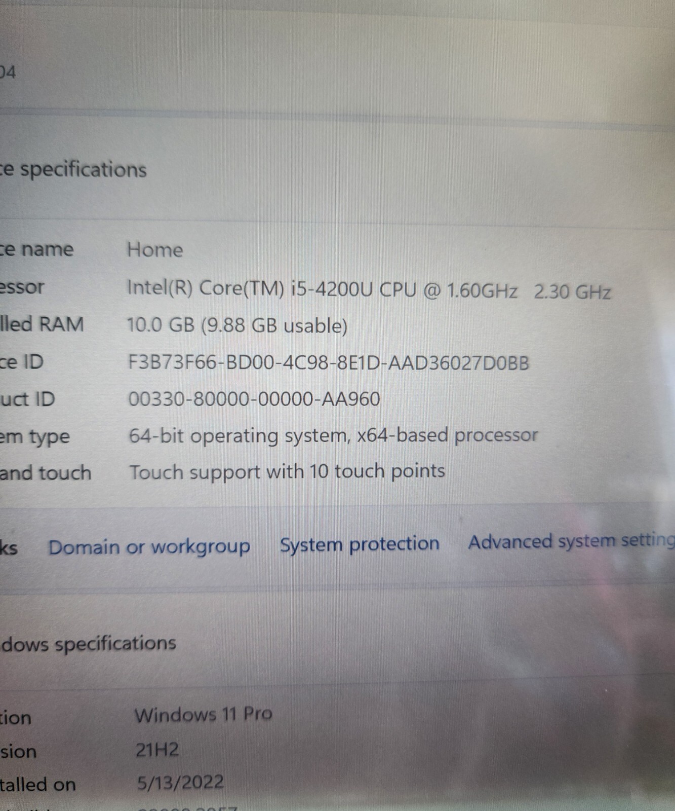 Fujitsu LifeBook U904 Ultrabook Intel Core i5-4300u Touchscreen