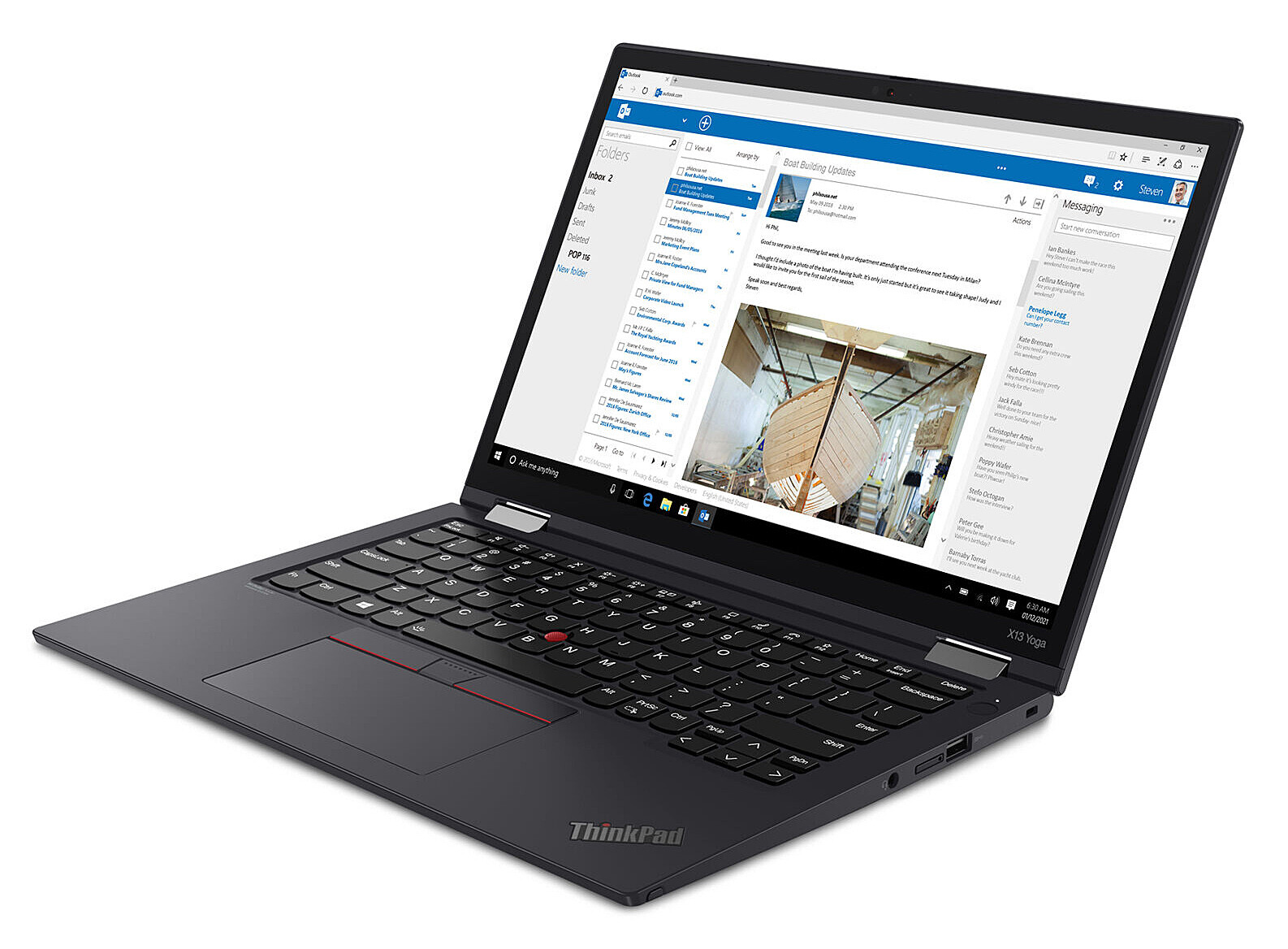 ThinkPad X13 Yoga i5 4.4 GHz FHD Touch 16GB 512GB IR 3Y Premier OS Warranty X390