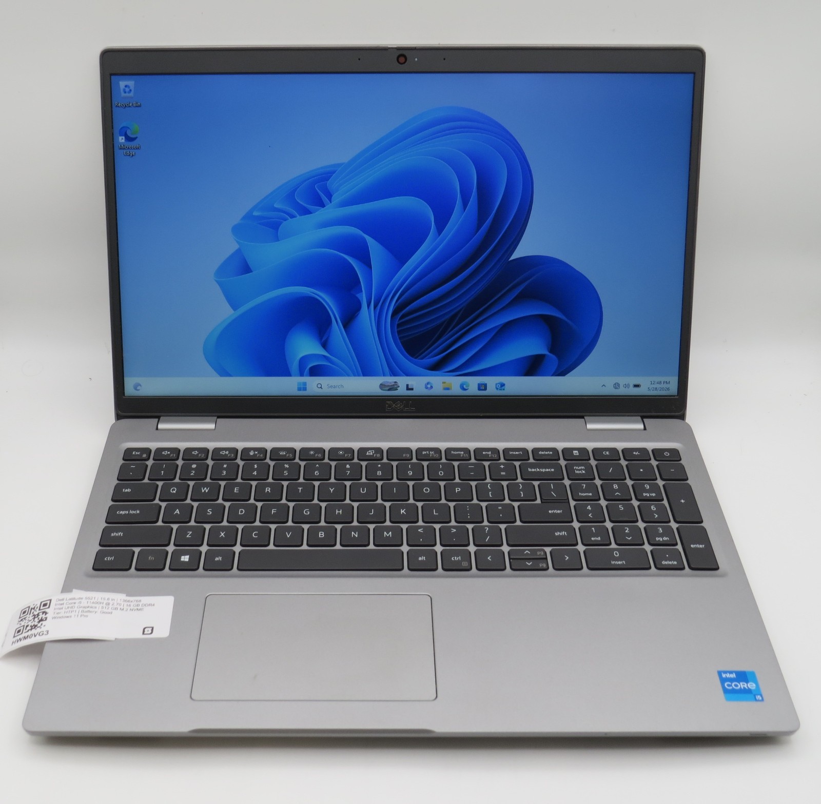 Dell Latitude 5521 i5-11400H @ 2.7GHz 16GB DDR4 512GB m2 Win 11 No AC