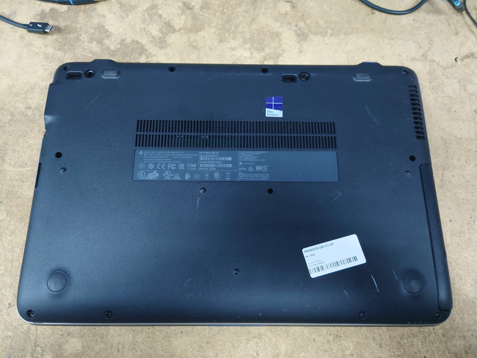 HP ProBook 650 G3 15.6″ FHD i7-7600U 8GB RAM NO SSD/OS