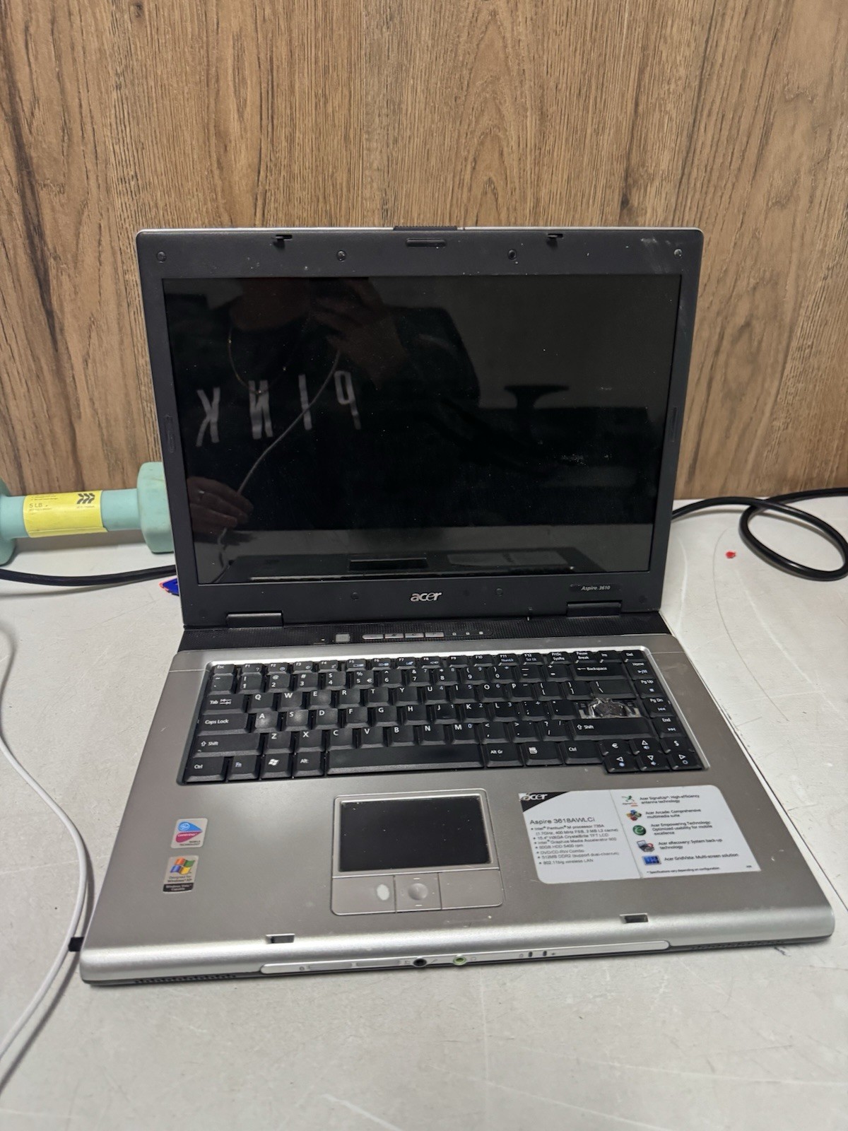 Acer Aspire 3610 Laptop Intel Centrino Windows XP Vintage Notebook