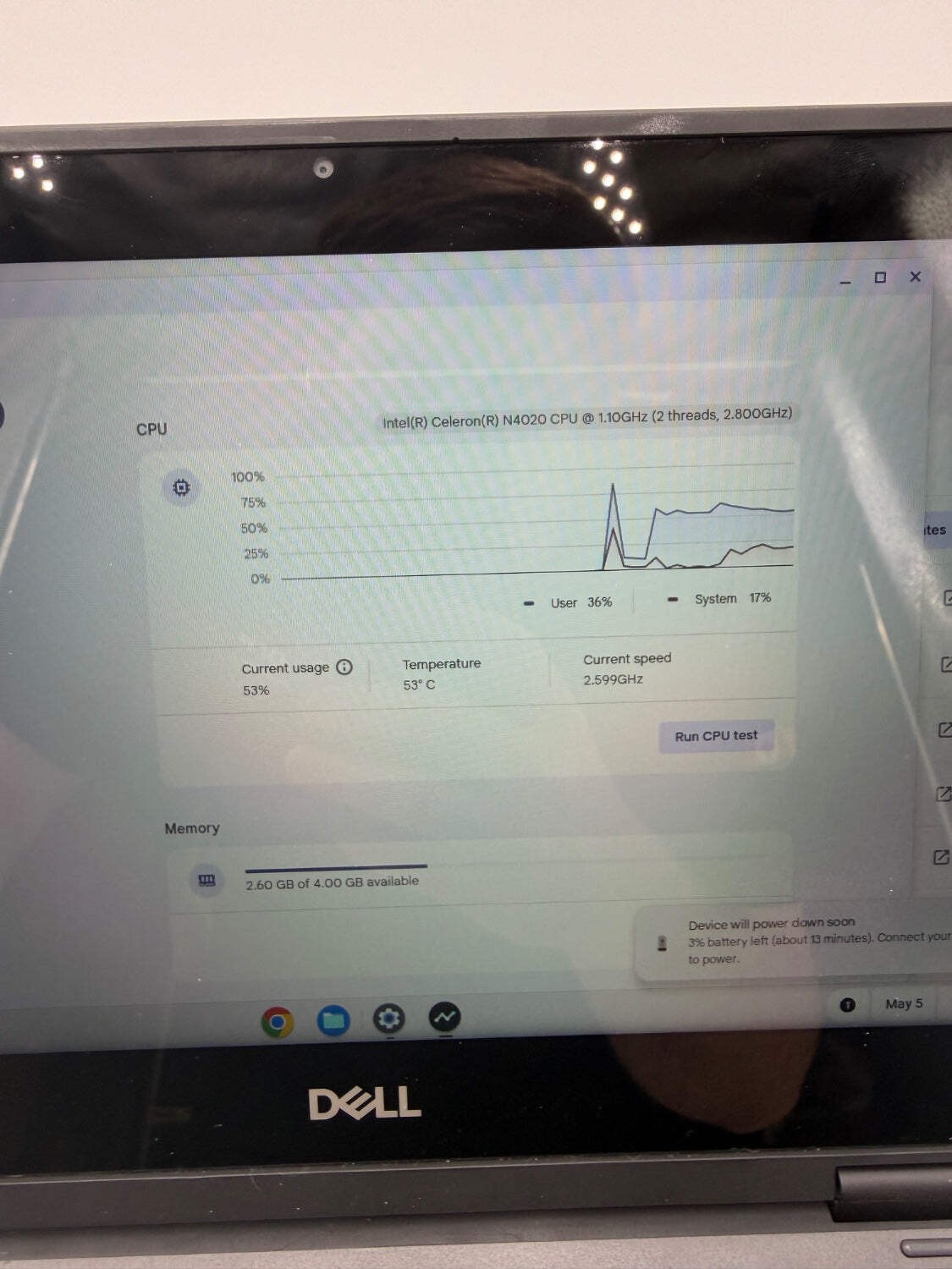Dell Chromebook 3100 2-IN-1 Celeron N4020 4GB RAM 32GB