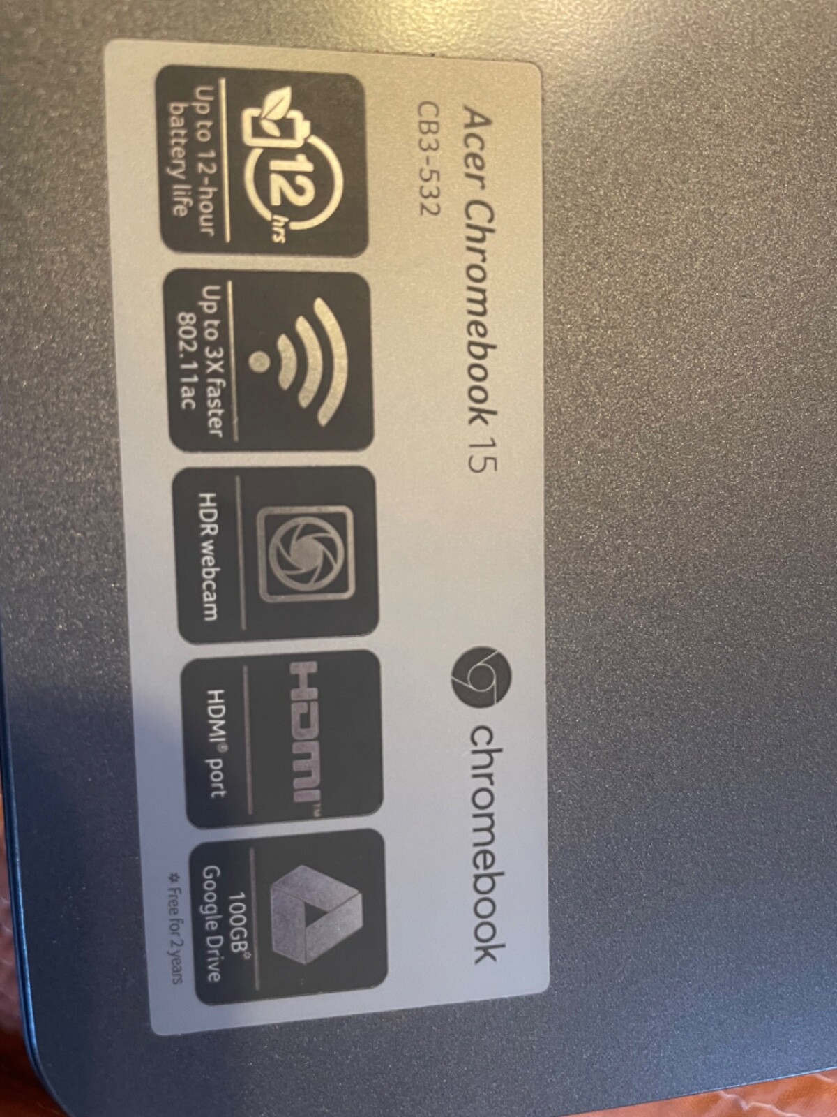 Acer chromebook 15.5 laptop