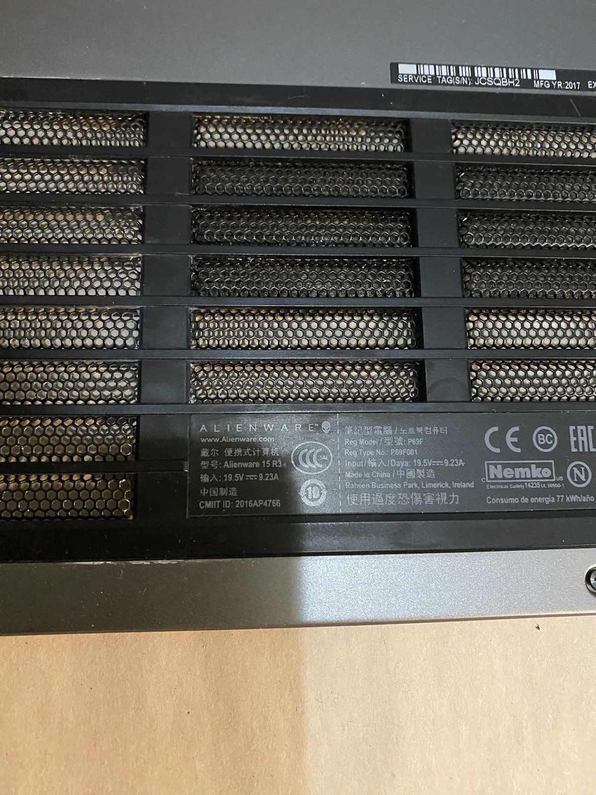 Dell Alienware R3 15″ Parts
