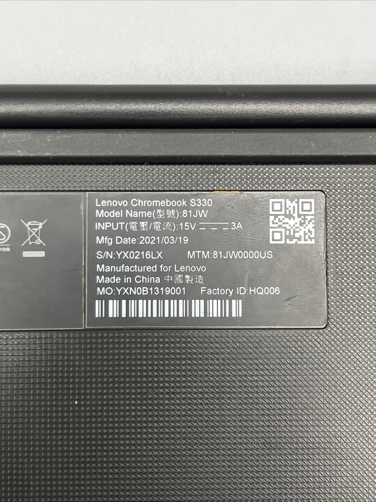 Lenovo Chromebook S330 81JW 0001US 14″ Laptop Factory Reset 2021 Tested Working