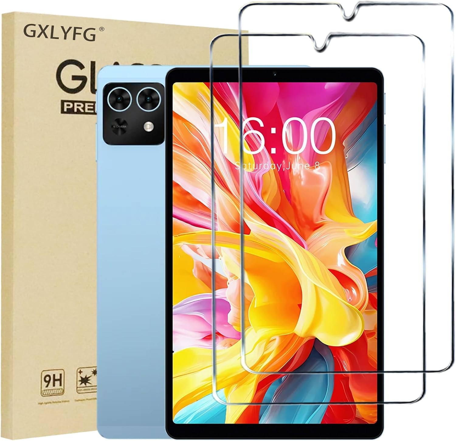2Pack Tempered Glass Screen Protectors Compatible with ETECLAST T50 Mini, Anti S