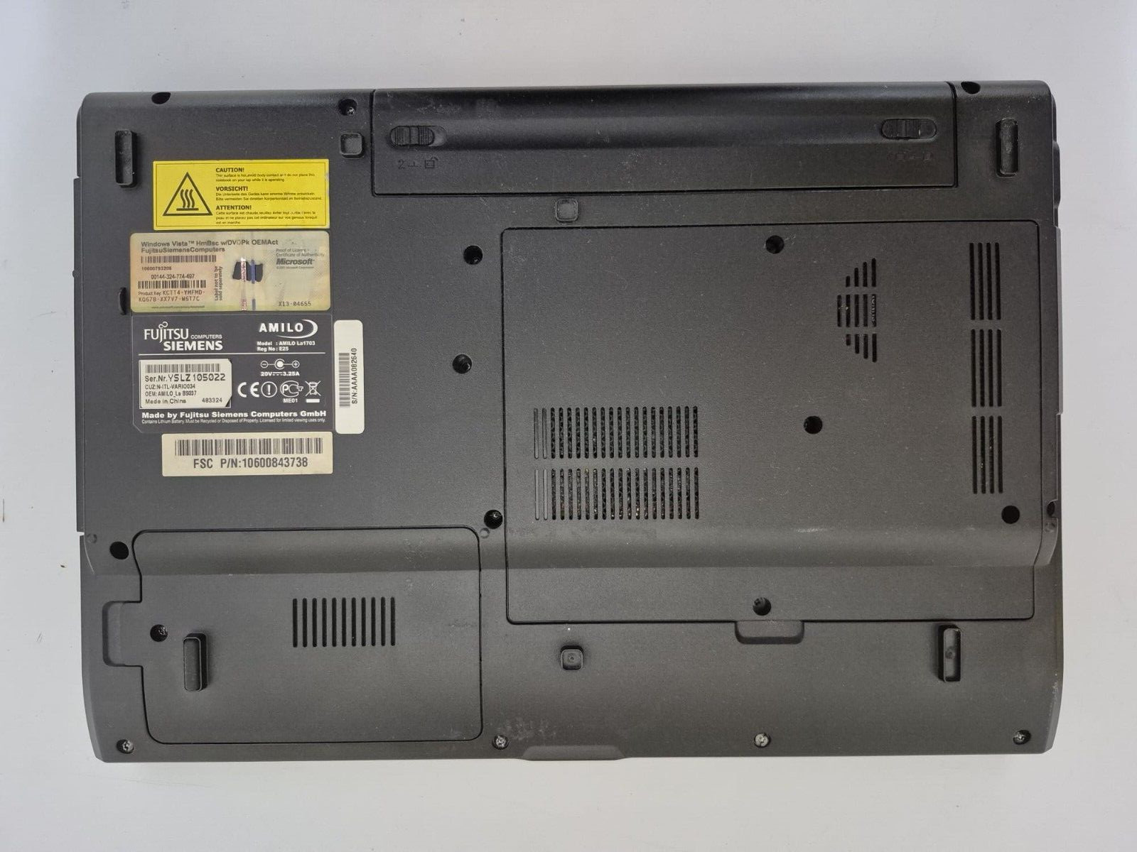 Fujitsu Siemens Laptop Amilo La1703 Cpu Amd Sempron 3500+ 2Gb For Parts