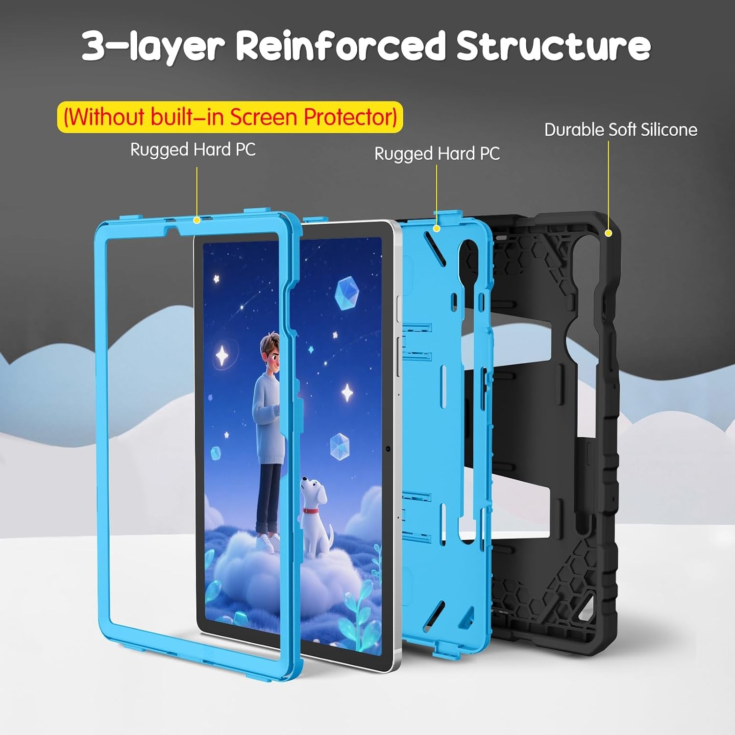 Kids Friendly Case for Samsung Galaxy Tab S10 Lite/S10 FE/S9 FE 10.9 Inch/Tab S9