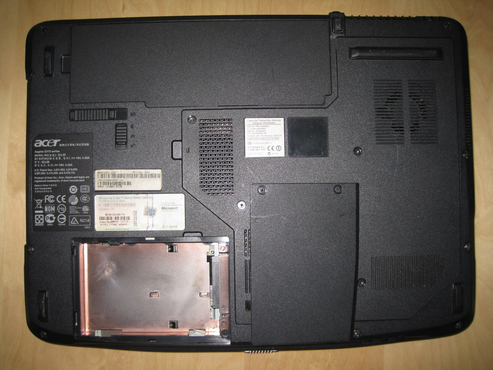 Lot of 4 Laptop- Dell Inspiron 1520 1521 HP Pavilion dv6-3025dx Acer Aspire 5315