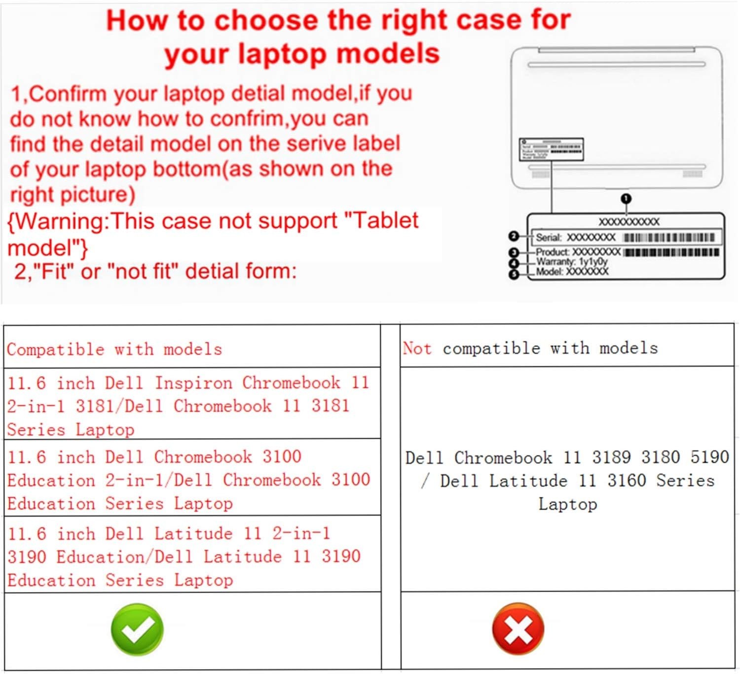 Protective Case for 11.6″ Dell Inspiron Chromebook 11 2-in-1 3181/3100/3190