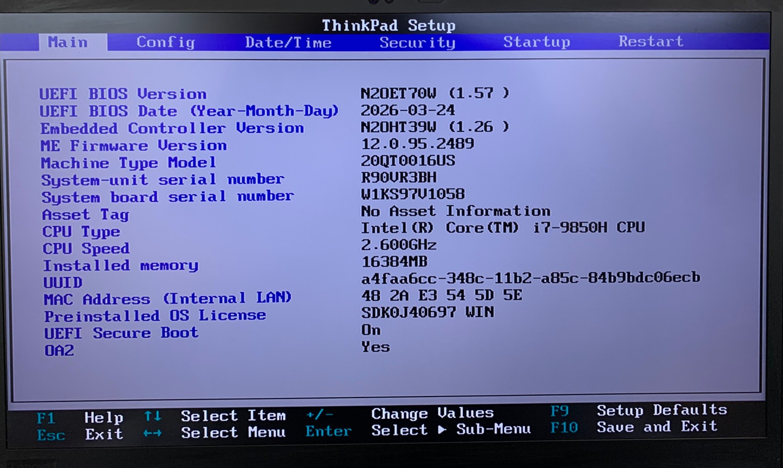 Lenovo ThinkPad P1 Gen 2 4K 15.6″ i7-9850H 16GB RAM 512GB NVMe w/Adapter