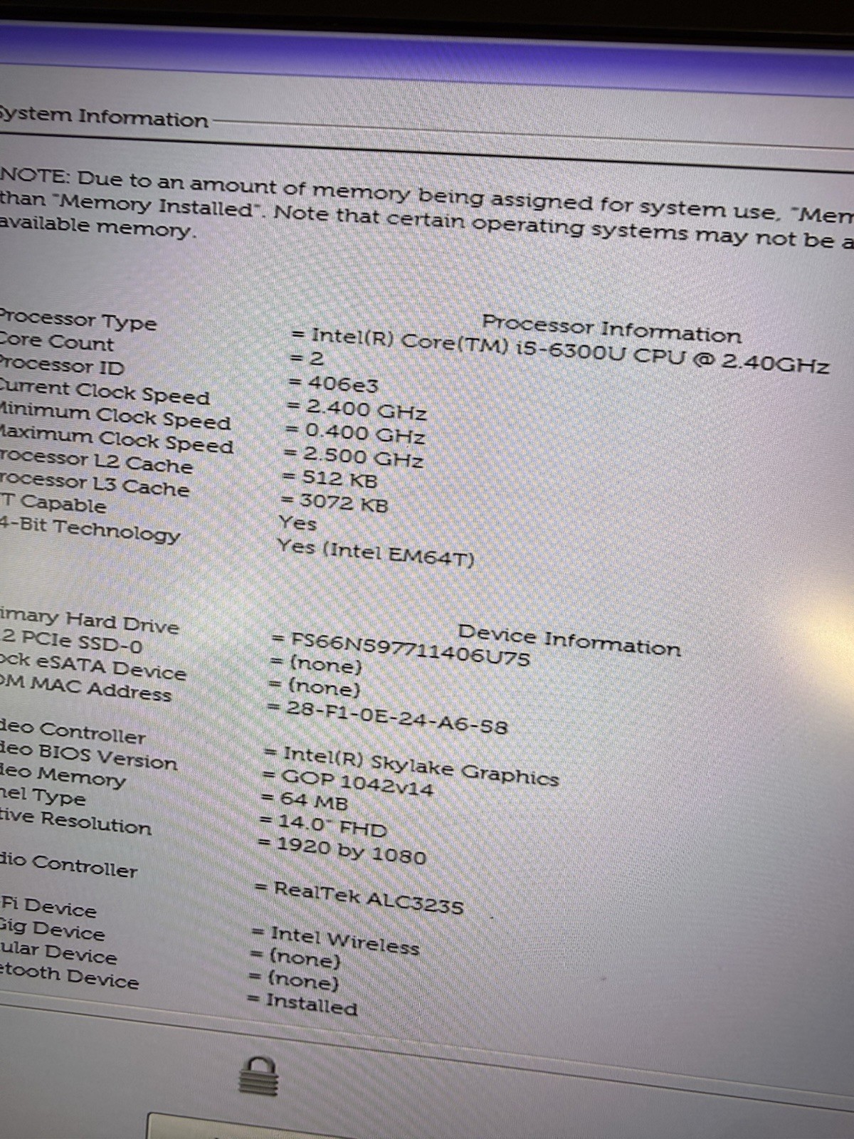 Dell Latitude E7470 Intel Core i5-6300U 2.40GHz 14″ HD 8GB With Dock No HD