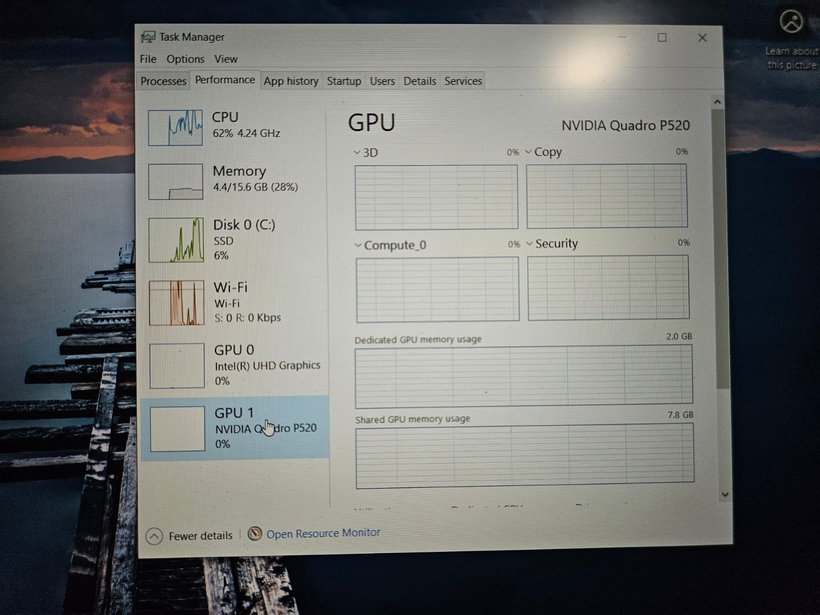 Dell Precision 3550 Intel i7-10510U DDR4 16GB 512GB Nvme SSD NVIDIA P520