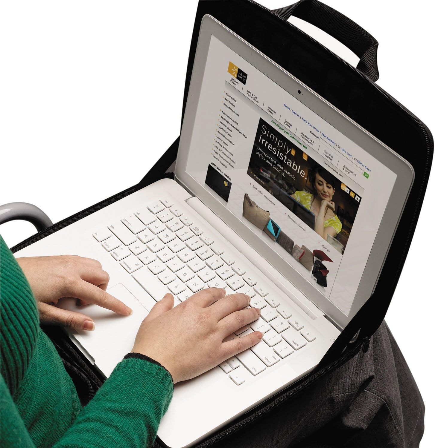 13.3″ Molded Laptop Sleeve (QNS-113-BLACK) for Laptops, One-Size, Black Color