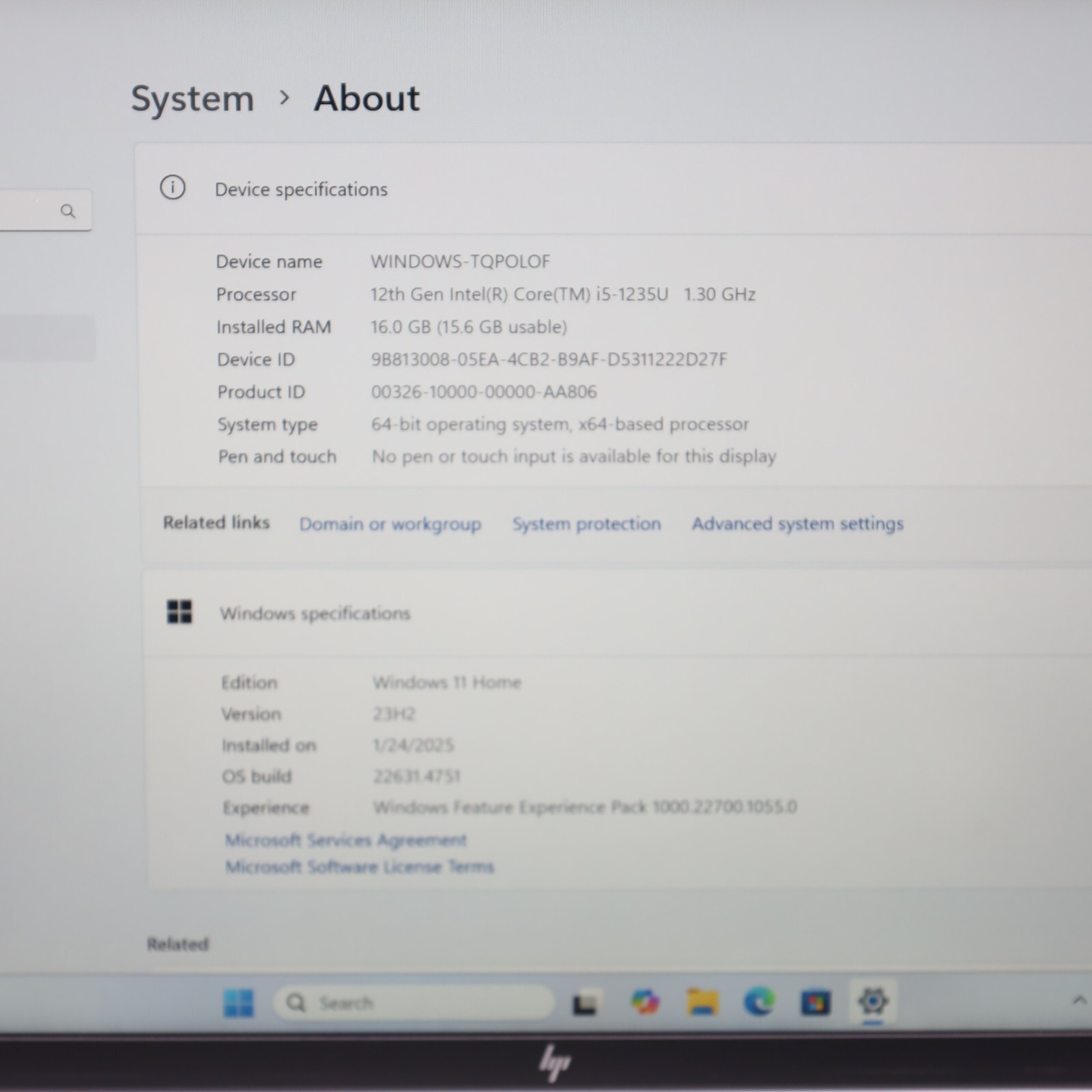 HP EliteBook 840 G9 14″ i5-1245U 16GB RAM 512GB SSD Win 11 Home Used