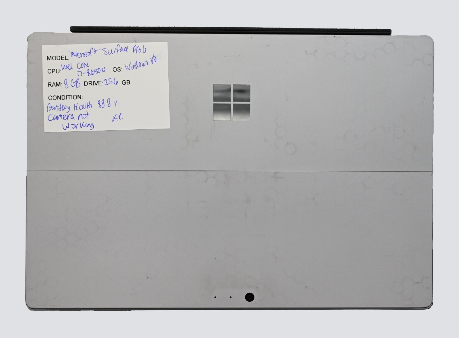 Microsoft Surface Pro 6 1796 i7-7660u 2.5GHz 8GB RAM 256GB SSD Win 10P