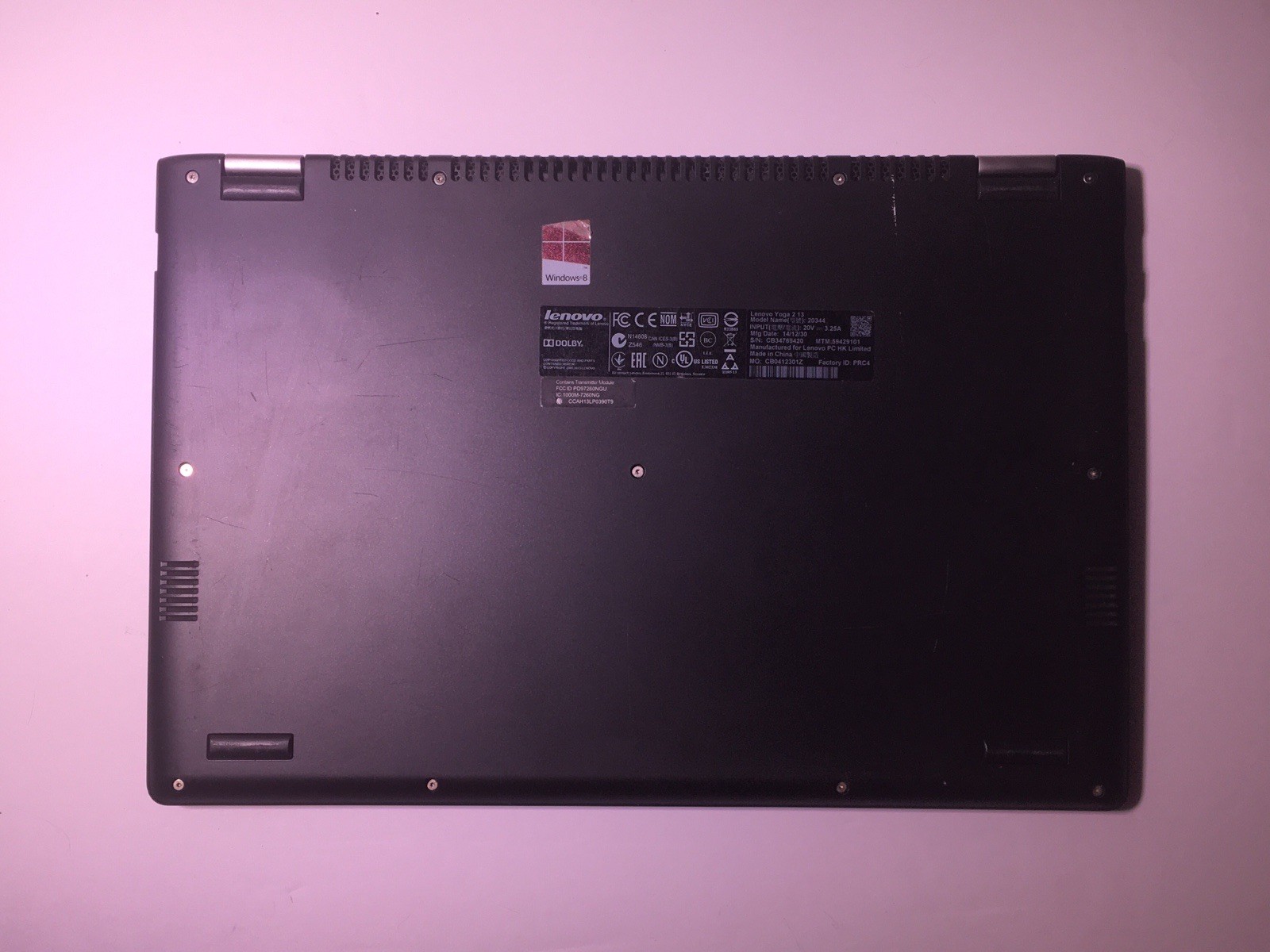 Lenovo Yoga 2 Intel I5-4210U 8GB Ram 256gb SSD