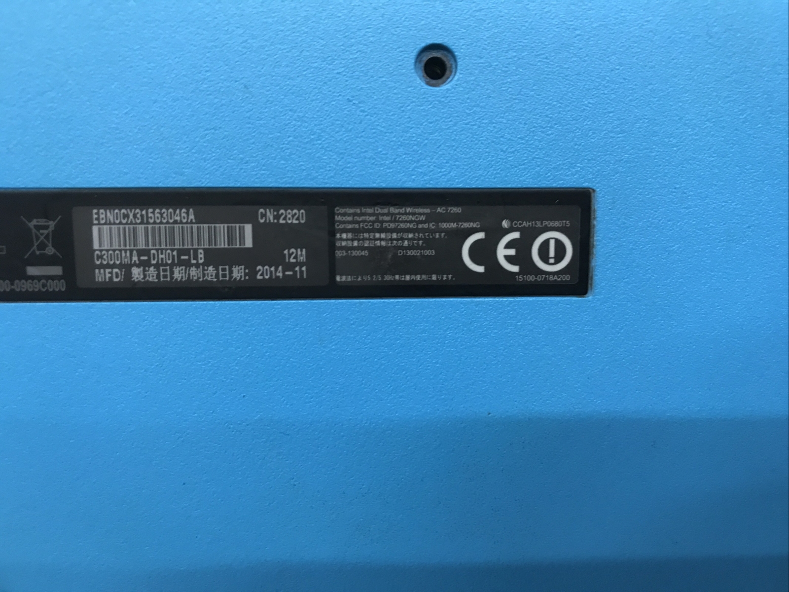 Asus Chromebook C300M 13.3″ Celeron Chrome OS Blue Notebook READ – FOR PARTS