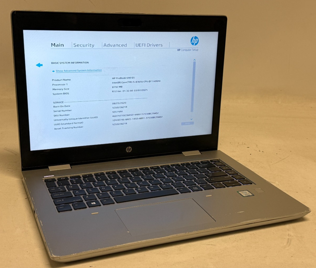 HP ProBook 640 G5 14″ (i5-8365u – 8GB RAM – 256GB SSD – Win11Home)