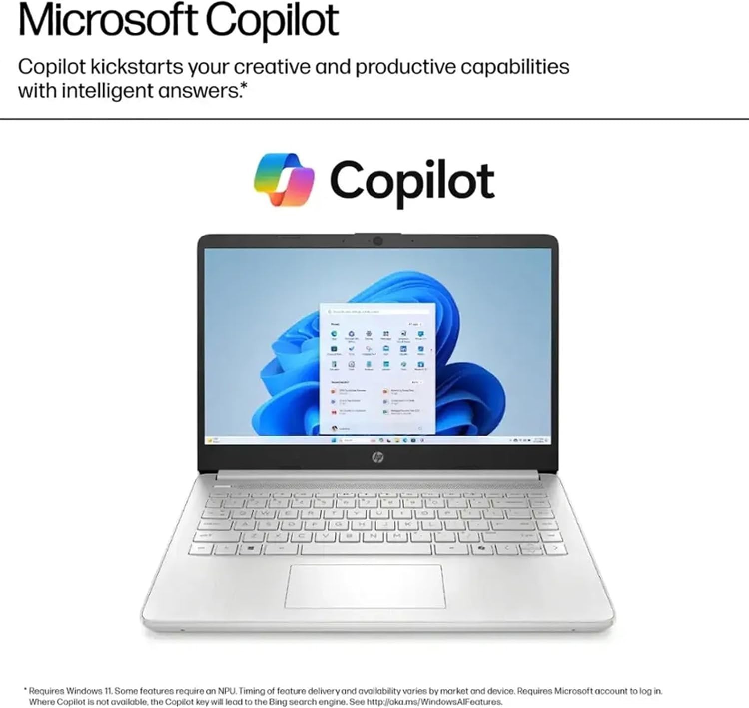 HP 14″ HD Laptop for Student , Intel Processor N150, 16GB RAM, 128GB UFS, Silver