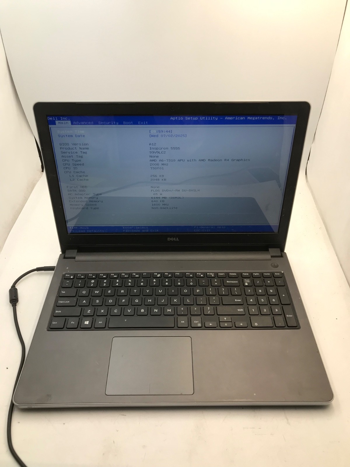 Dell Inspiron 5555 AMD A6-7310 Radeon 4- 2.0GHz 17″- MISSING KEYS-MZ