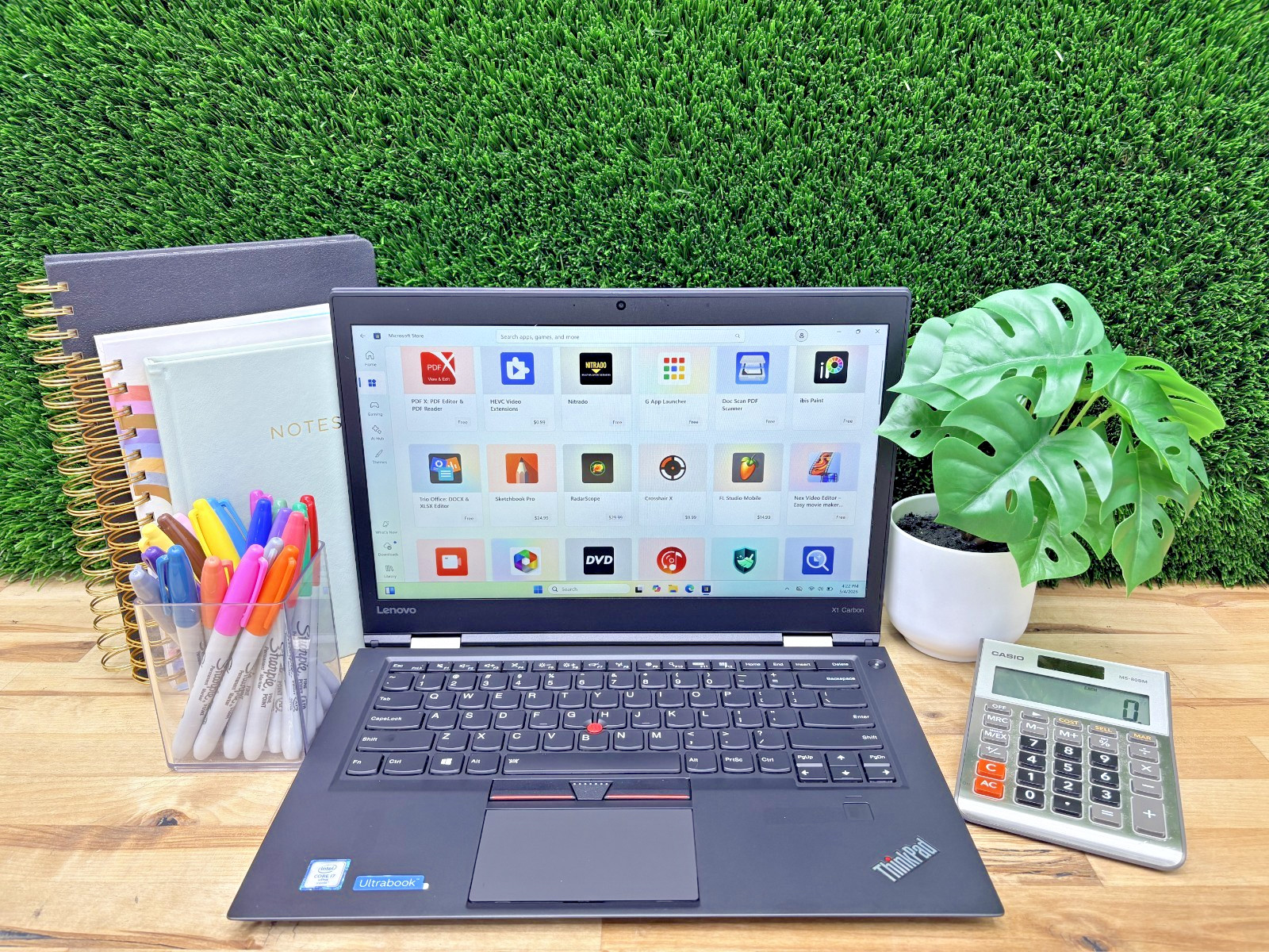 Lenovo ThinkPad x1 Carbon G 4 i7-6th Gen 2.60GHz 16GB RAM 256GB SSD Win 11 Pro*