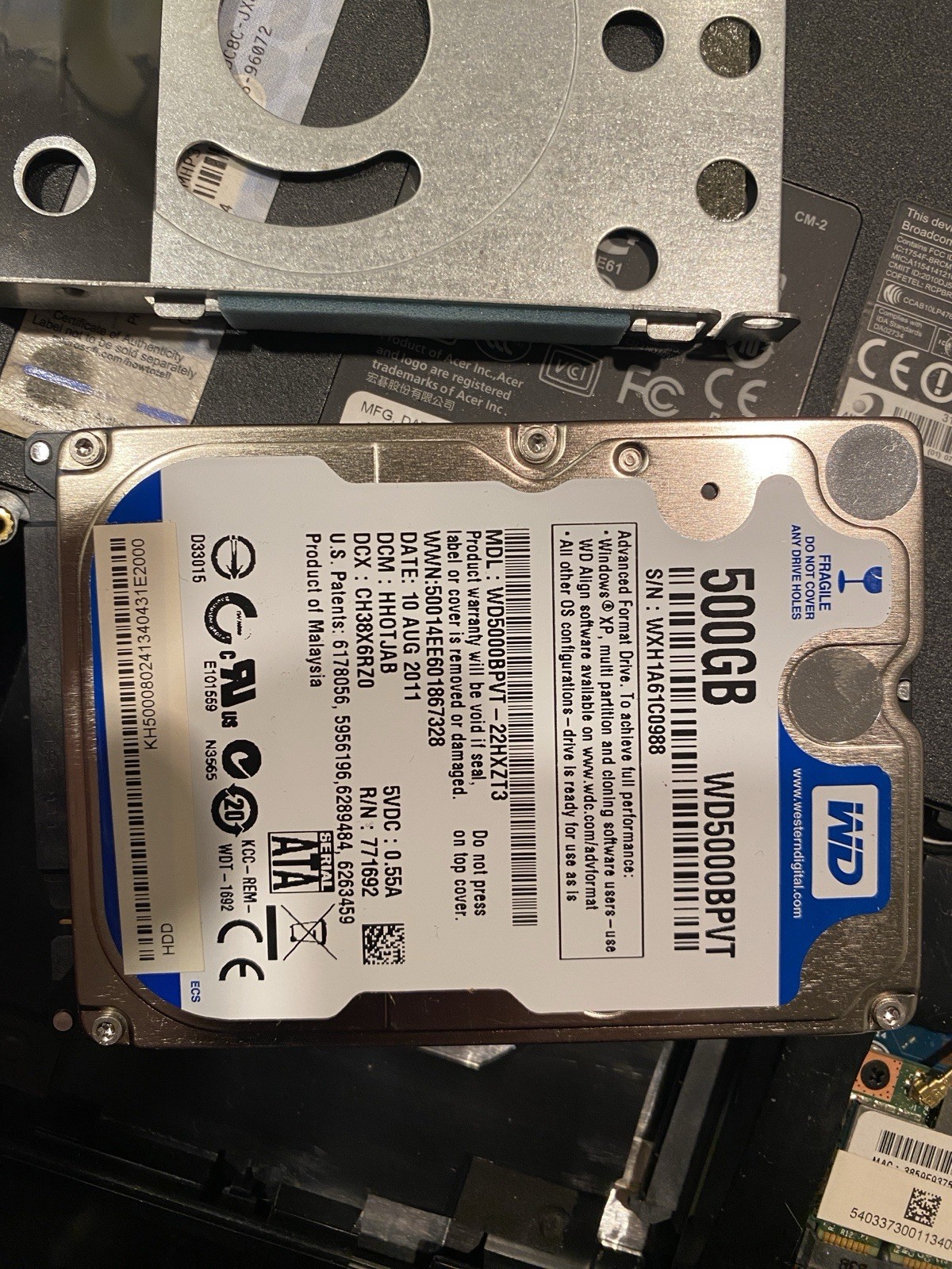 Acer Aspire 5560 – MS2319 Windows 7 Home Pro