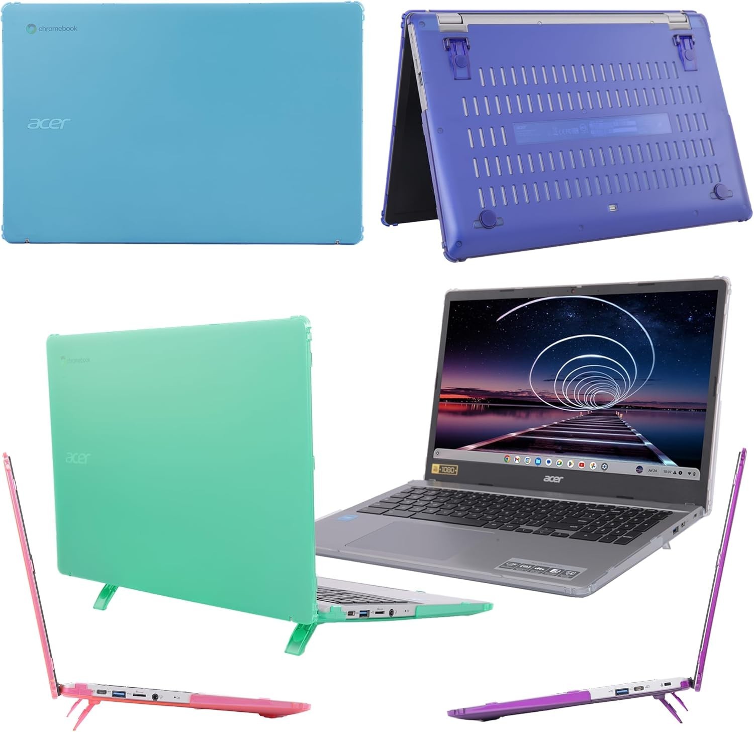 Custom Purple Laptop Case with Kickstand for 2023-2025 Acer Chromebook 315