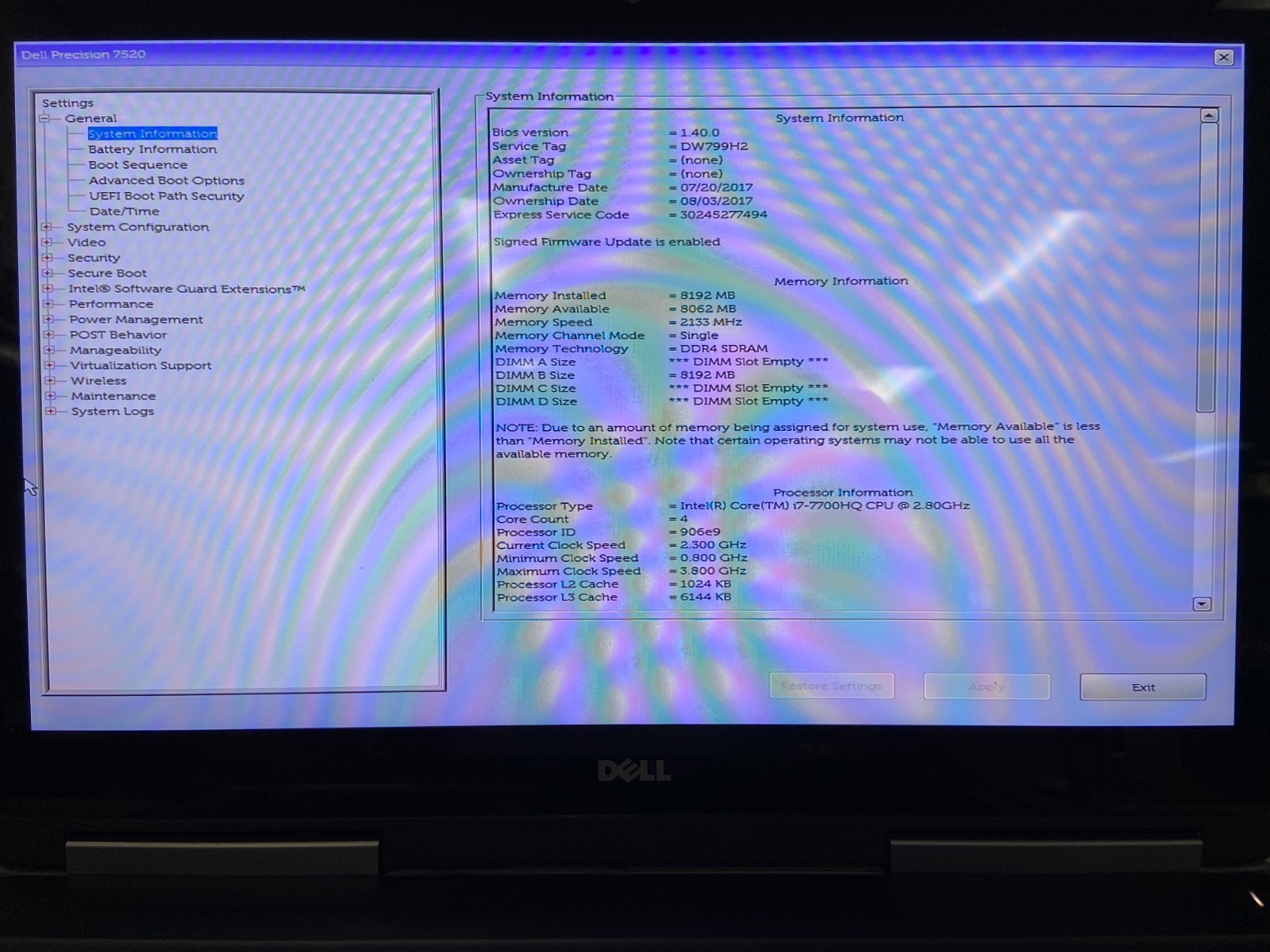 3x Dell Precision 7510/7520 15.6″ E3/i7 (BIOS) *No OS/HDD/RAM/AS IS* | C1061DS