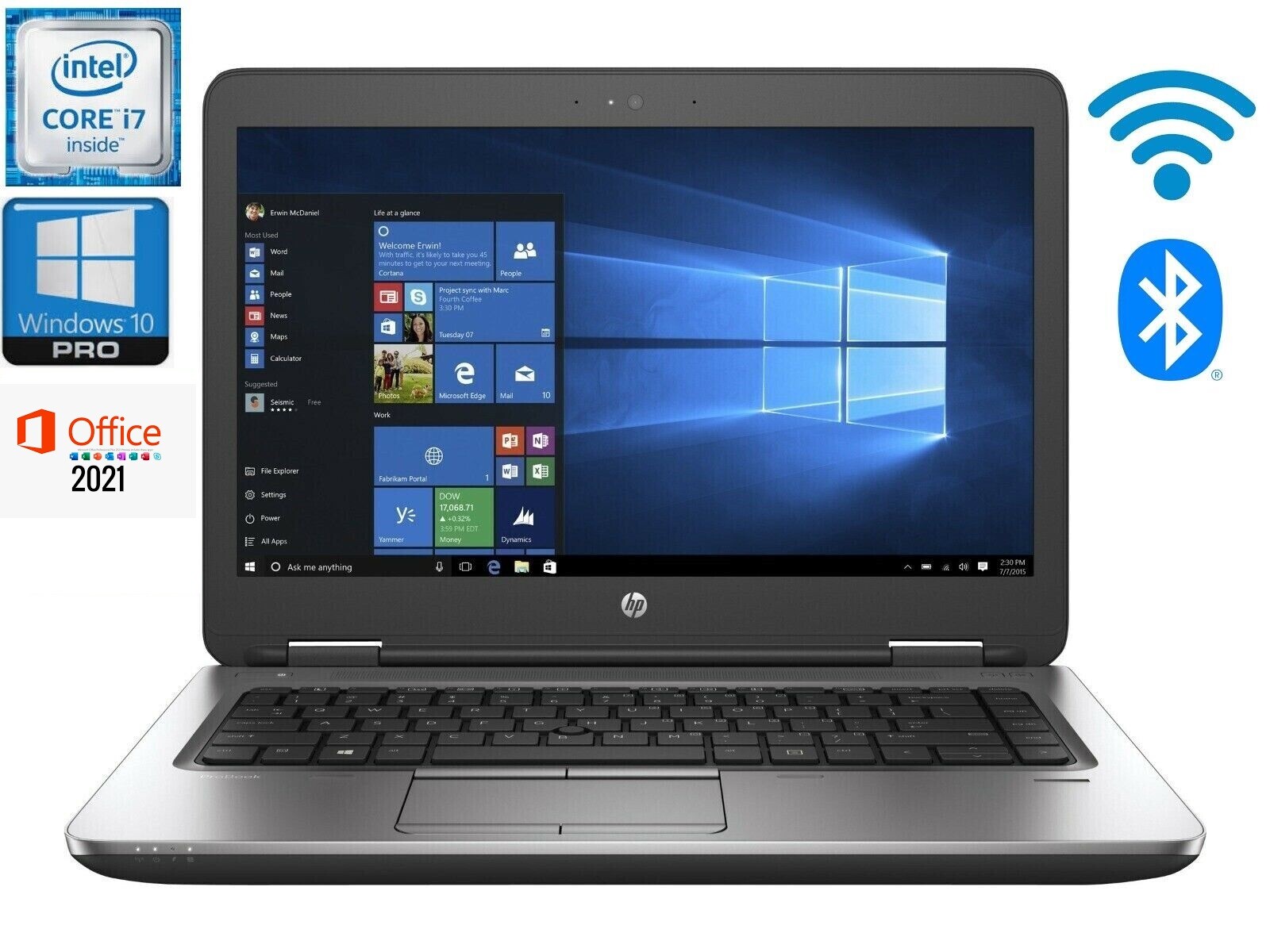 HP ProBook 640 G2 14″ Laptop i7 6600U 8GB 16GB 32GB RAM 500GB 1TB SSHD Win 10/11
