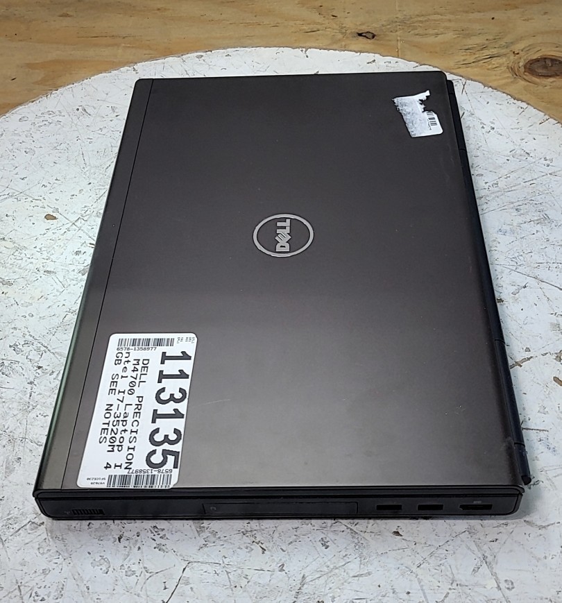 DELL PRECISION M4700 Laptop Intel I7-3520M 4GB SEE NOTES