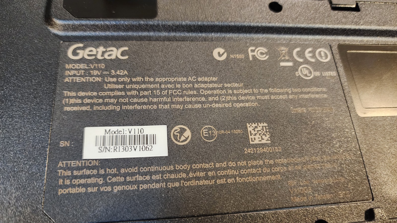 3x Lot 2-in-1 Getac V110 G3 11.6″ Touch Tablet PC i5-6200U 128GB SSD 16GB RAM