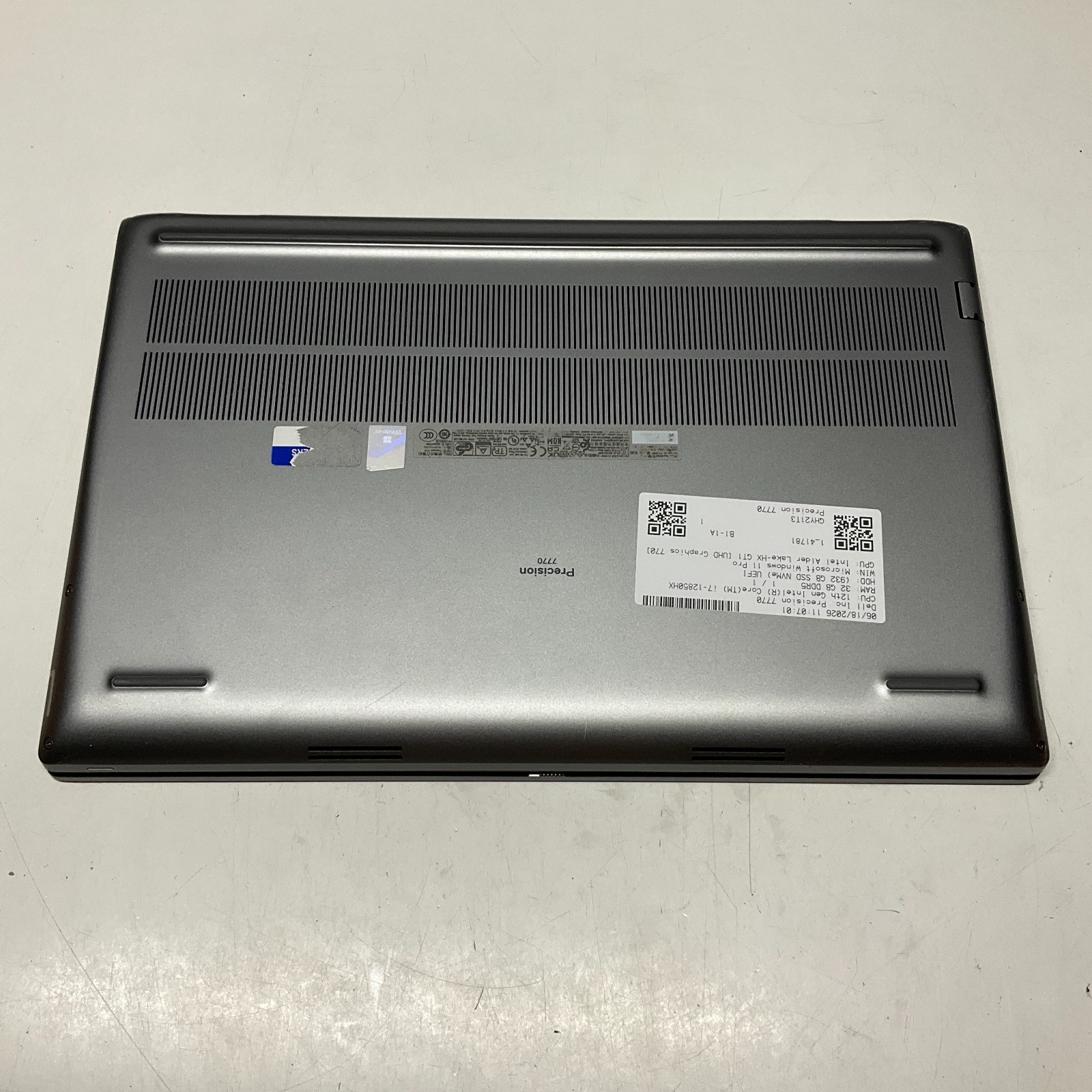 DELL PRECISION 7770 | INTEL CORE I7-12850HX | 1TB 32GB Windows 11 Pro Laptop