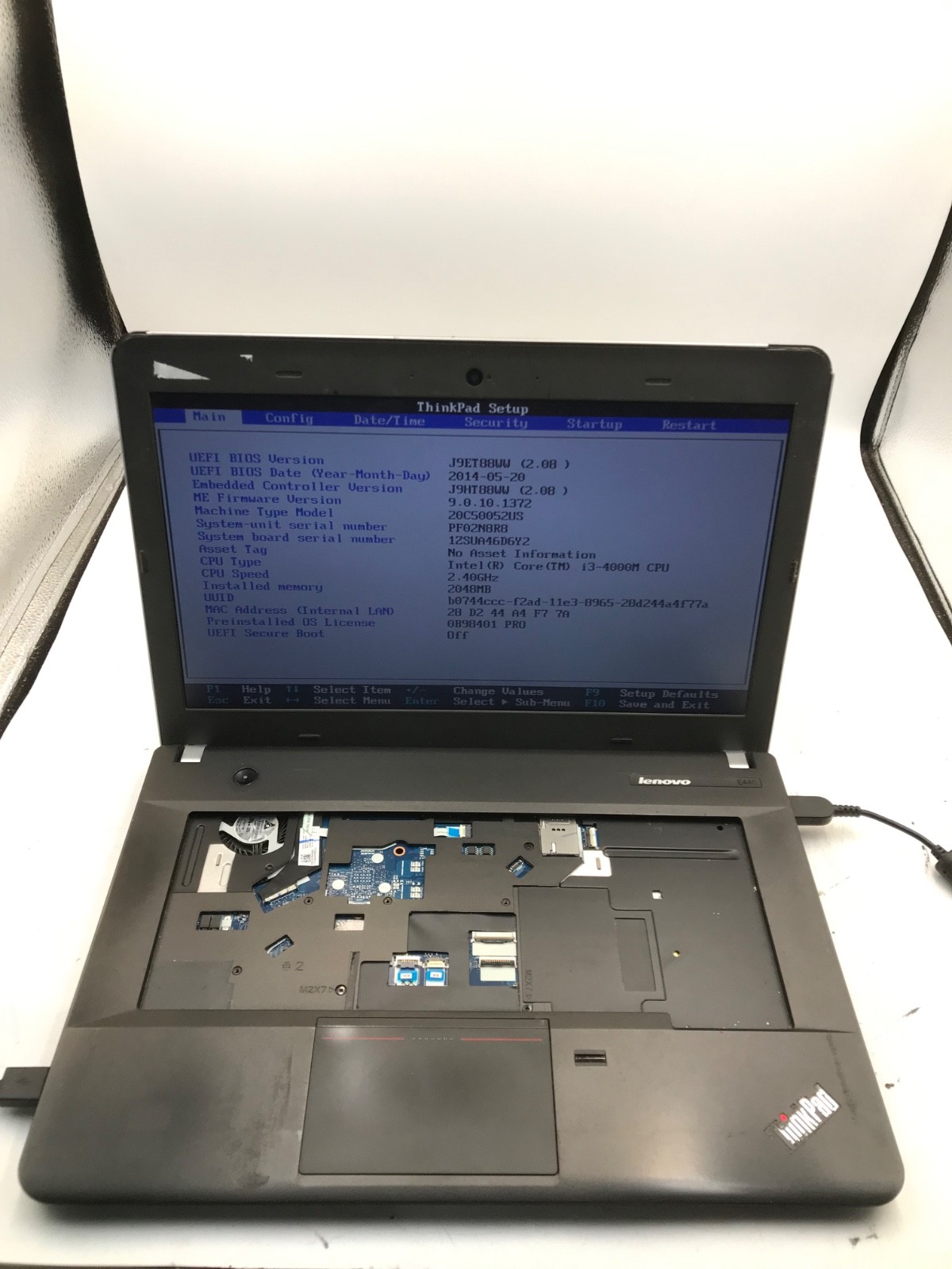 Lenovo ThinkPad E440 Intel Core i3-4000M 14″ Laptop- BAD RAM SLOT/NO KB-MZ