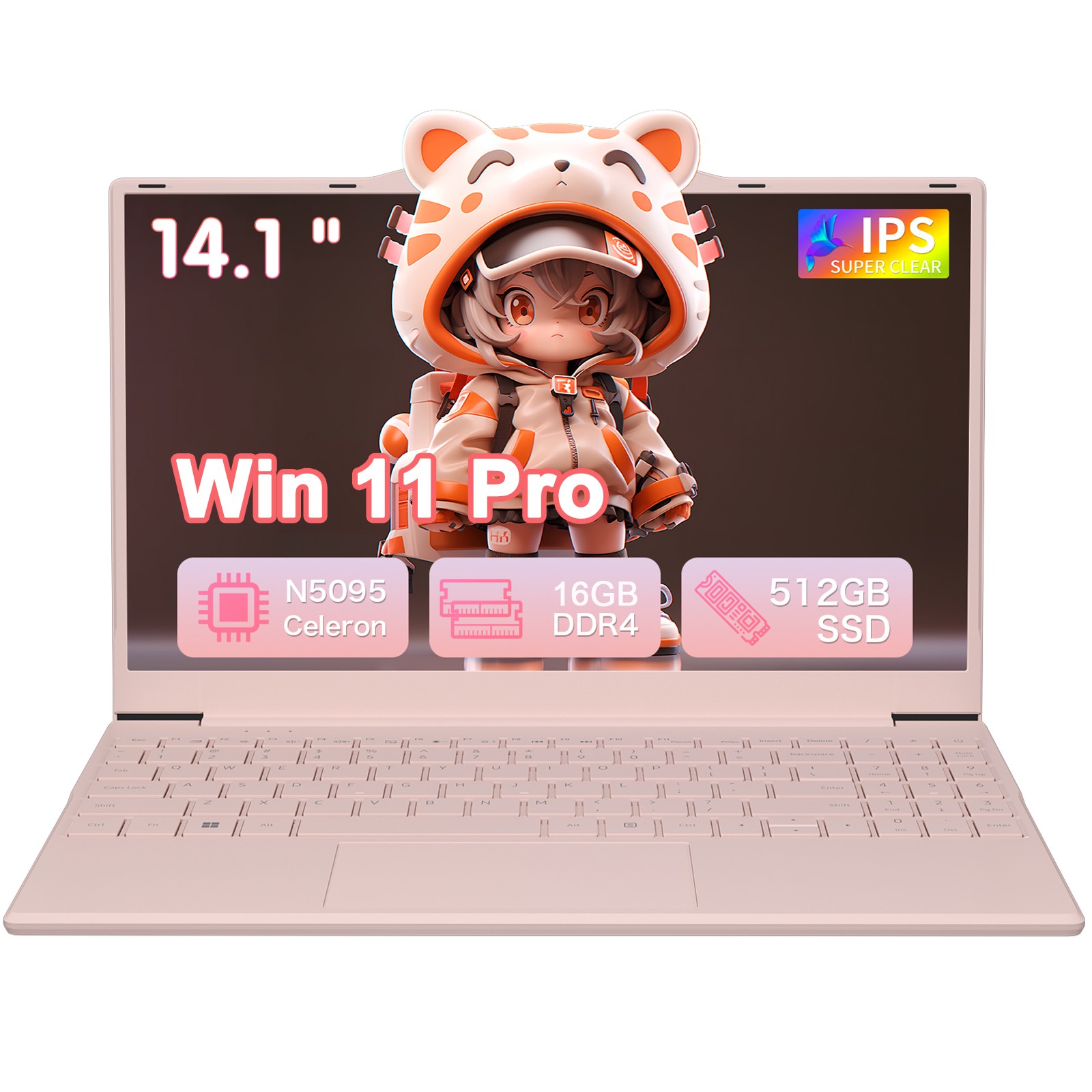 Brand New Business Laptop 14″ FHD 4-Core N5095 16GB RAM 512GB SSD Win 11 Pro US