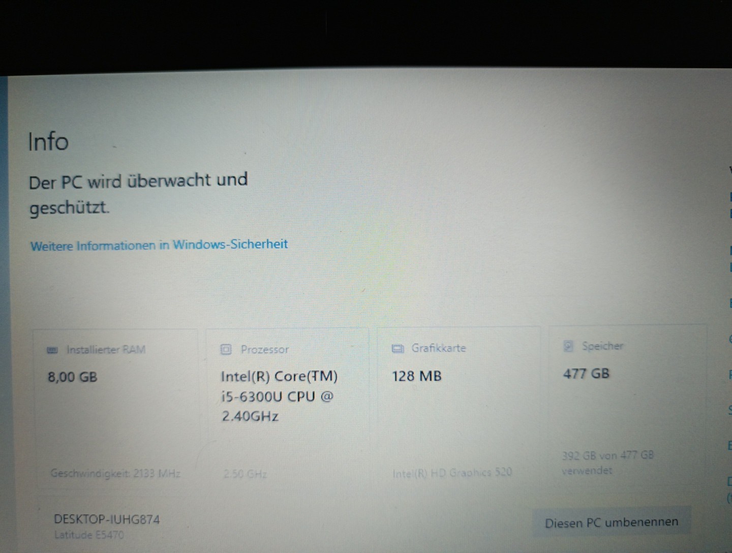 Dell Latitude E5470 14 inch (500GB HDD, Intel Core i5-6300U, 2.40GHz, 8GB…