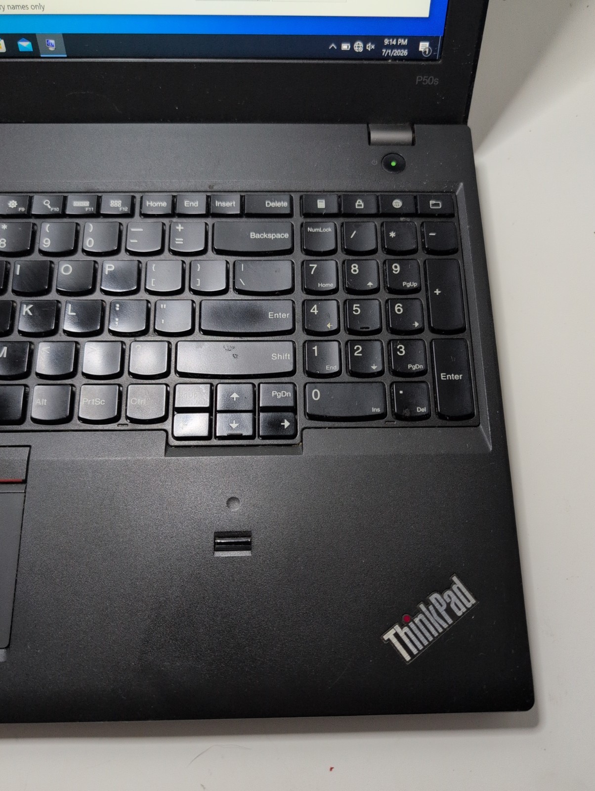 Lenovo ThinkPad P50s i7-6500U 24GB RAM 1TB Samsung SSD Quadro M500M AS-IS Read